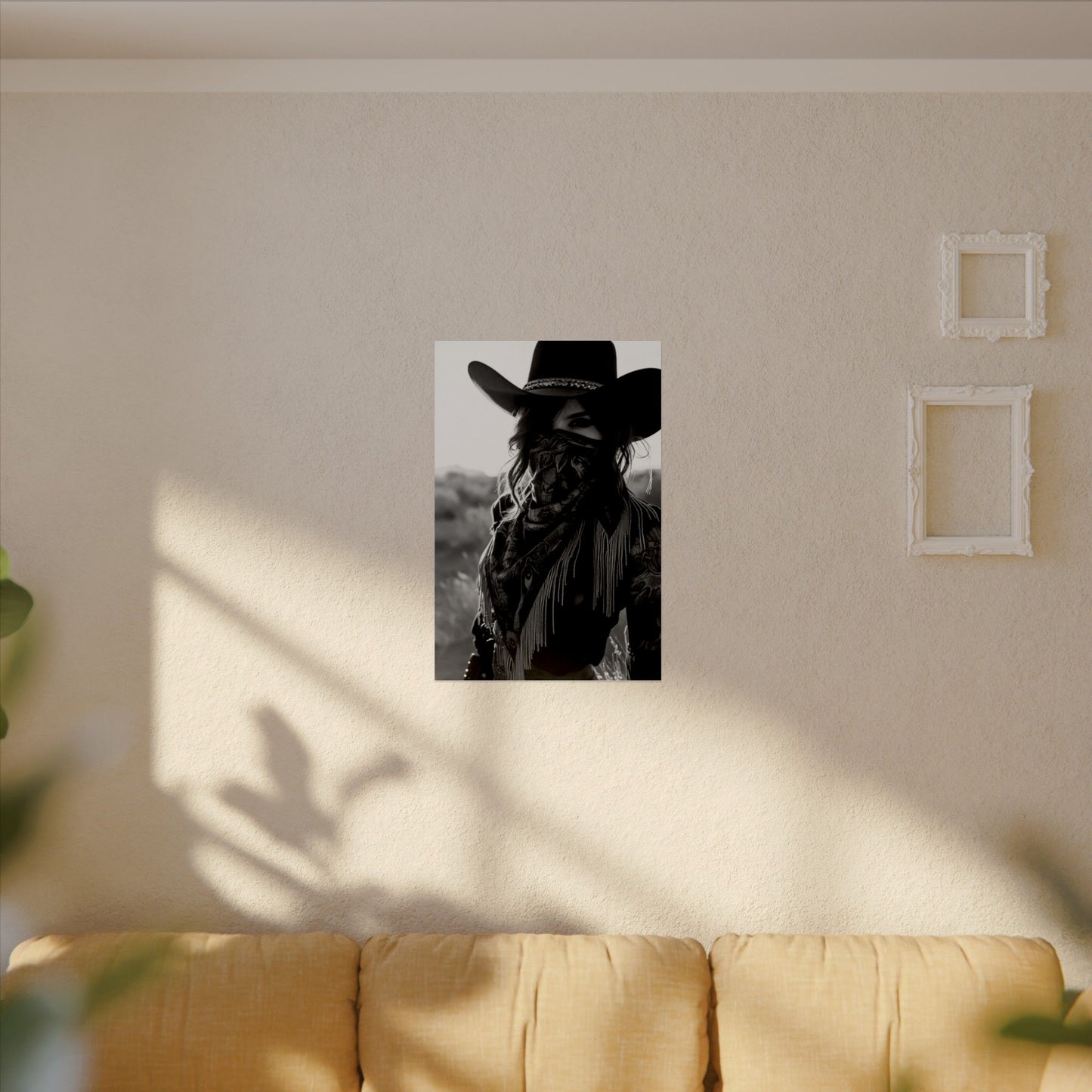 She Rode Alone— Western Outlaw Textured Watercolor Matte Posters