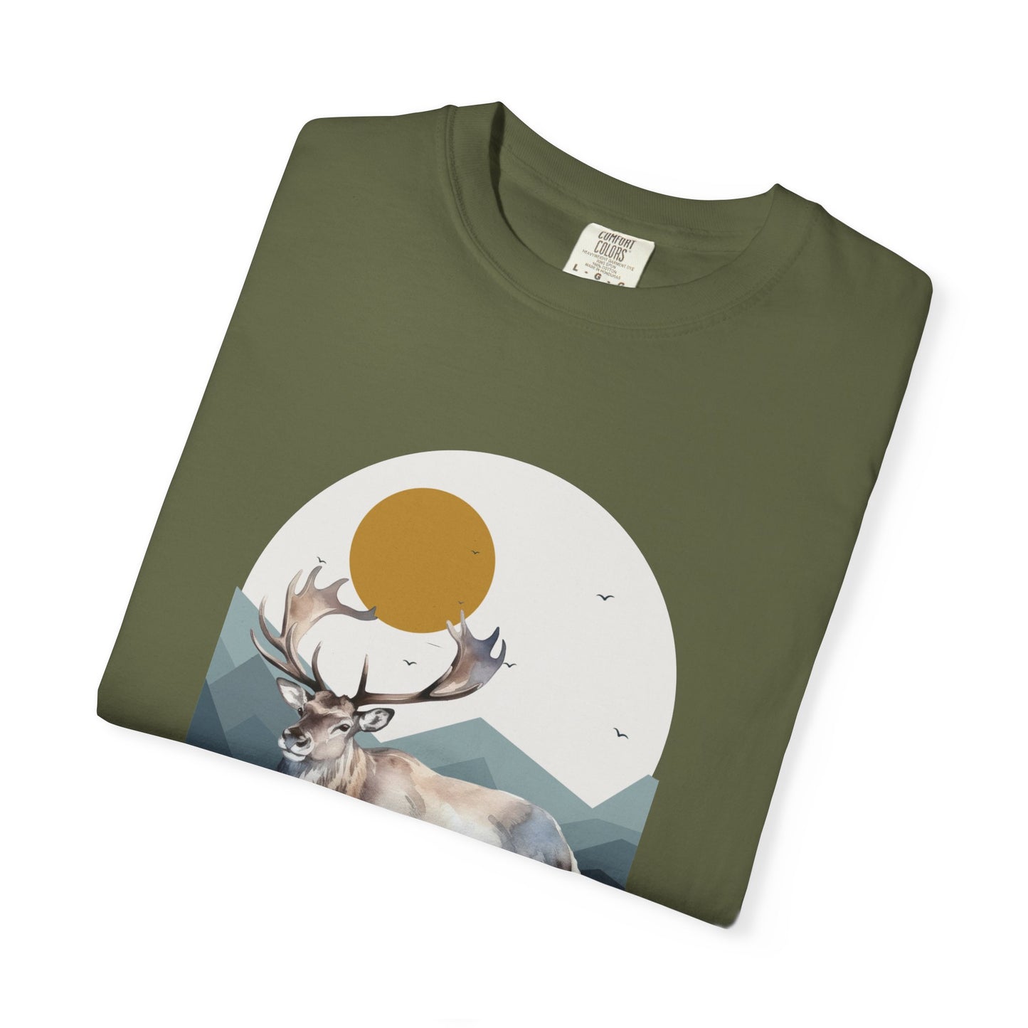 Wildlife Adventure Tee Unisex Garment-Dyed T-shirt, Boho Nature Tee, Camping Shirt, Adventure Apparel, Gift for Wilderness Lovers