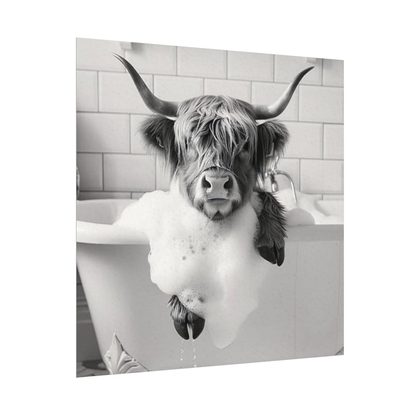 Hoofs & Suds – Western Textured Watercolor Matte Posters