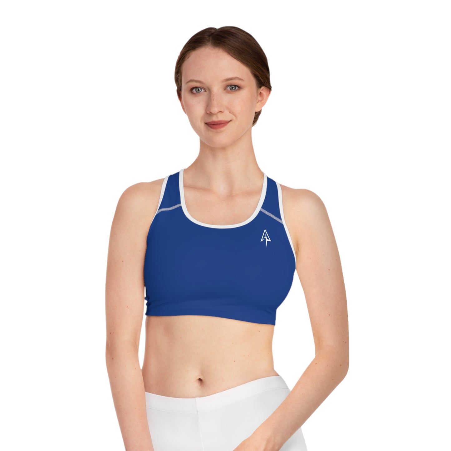 Arrow Ridge Deep Blue Stylish Sports Bra for Active Women, Workout Top, Gym Essential, Fitness Apparel, Athleisure Wear, Yoga Gear