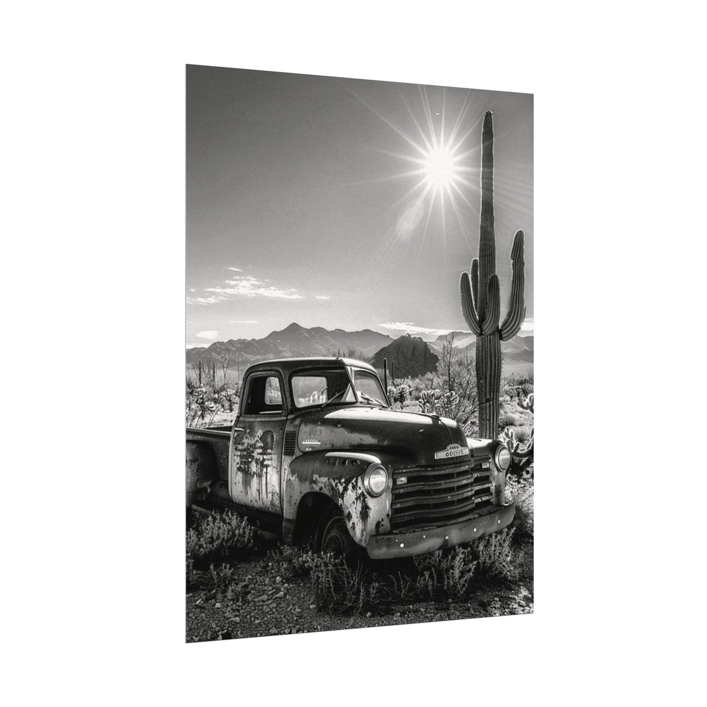 Deserted Wasteland – Western Textured Watercolor Matte Posters