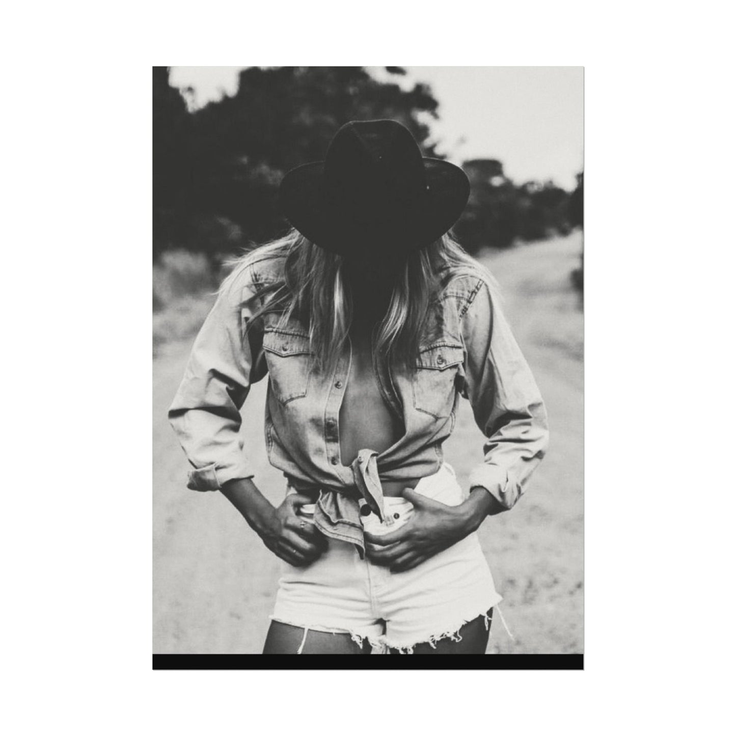 Denim Dreamer– Western Textured Watercolor Matte Posters