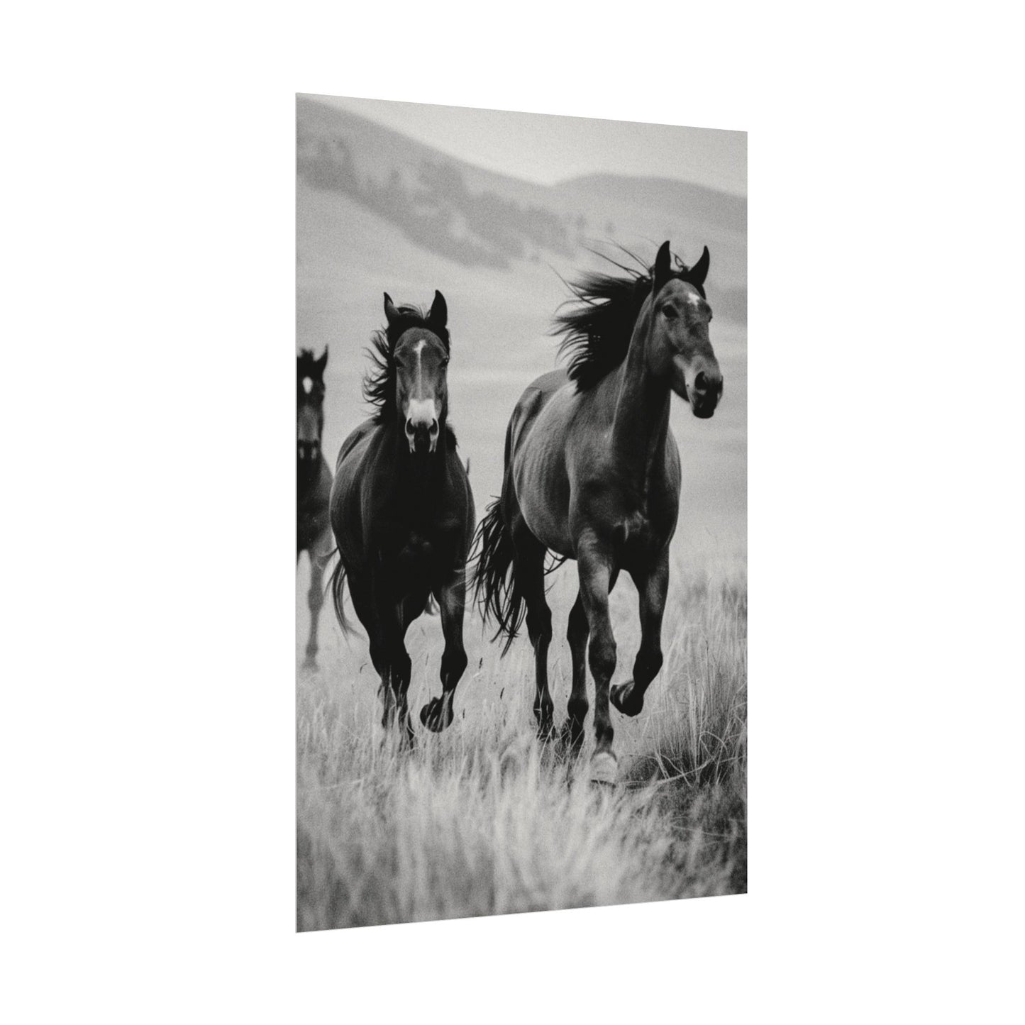 Running With Focus – Western Textured Watercolor Matte Posters