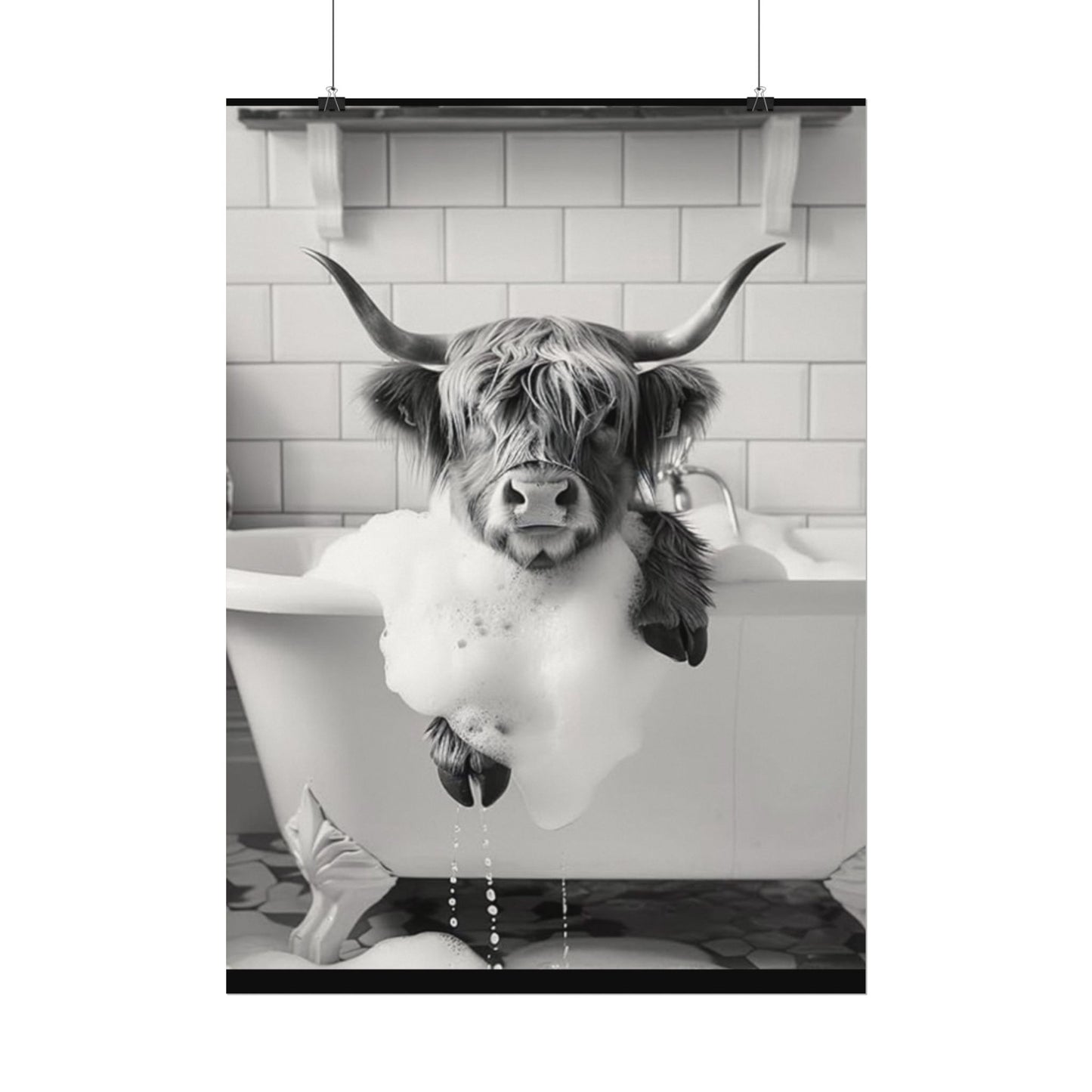 Hoofs & Suds – Western Textured Watercolor Matte Posters