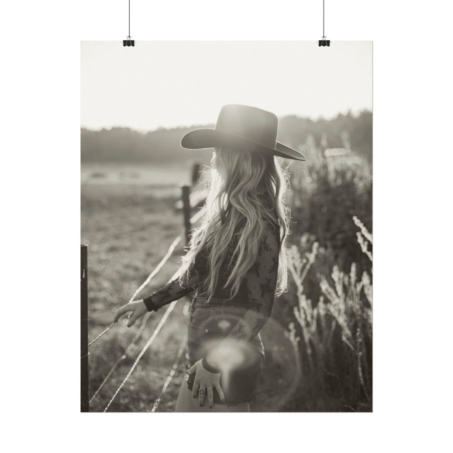 Mornings Gaze– Western Textured Watercolor Matte Posters