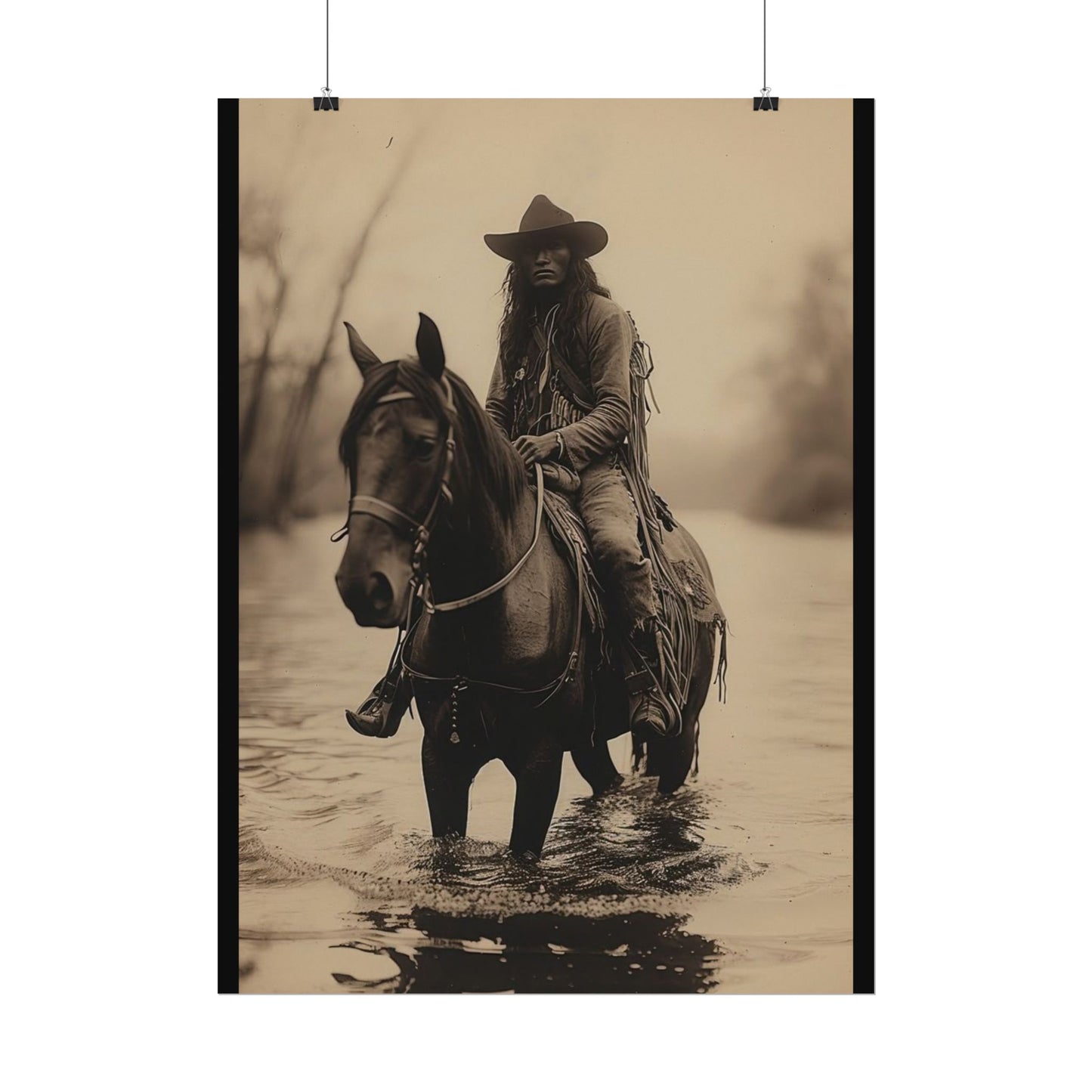 Ripples In Time – Western Textured Watercolor Matte Posters