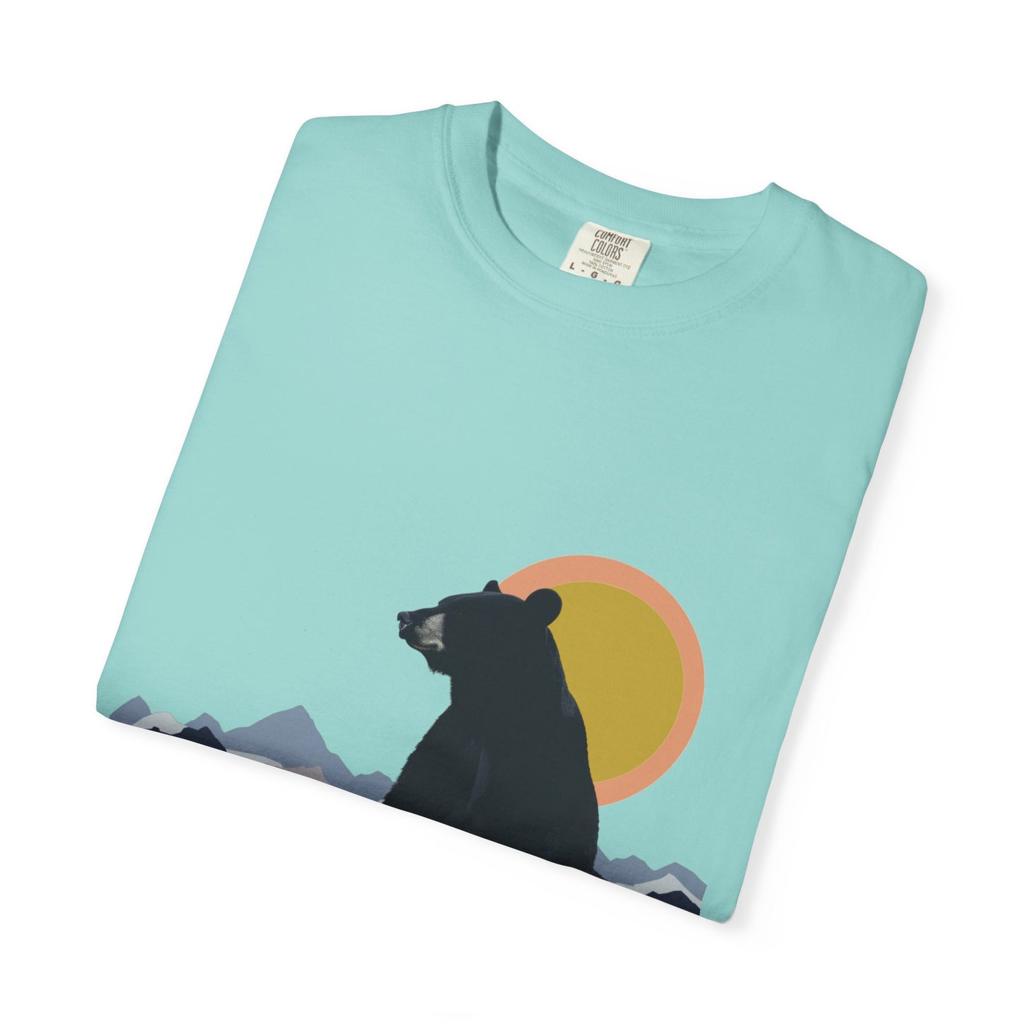 Bear Wildlife Adventure Tee Unisex Garment-Dyed T-shirt, Boho Nature Tee, Camping Shirt, Adventure Apparel, Gift for Wilderness Lovers