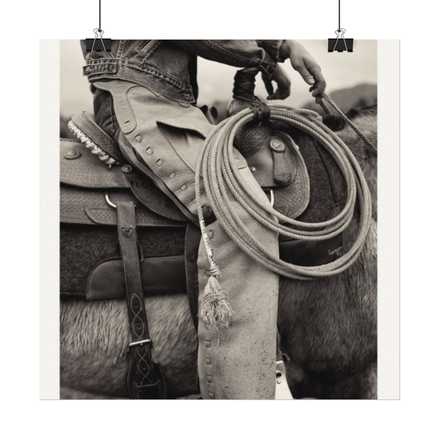 Back In The Saddle – Western Textured Watercolor Matte Posters