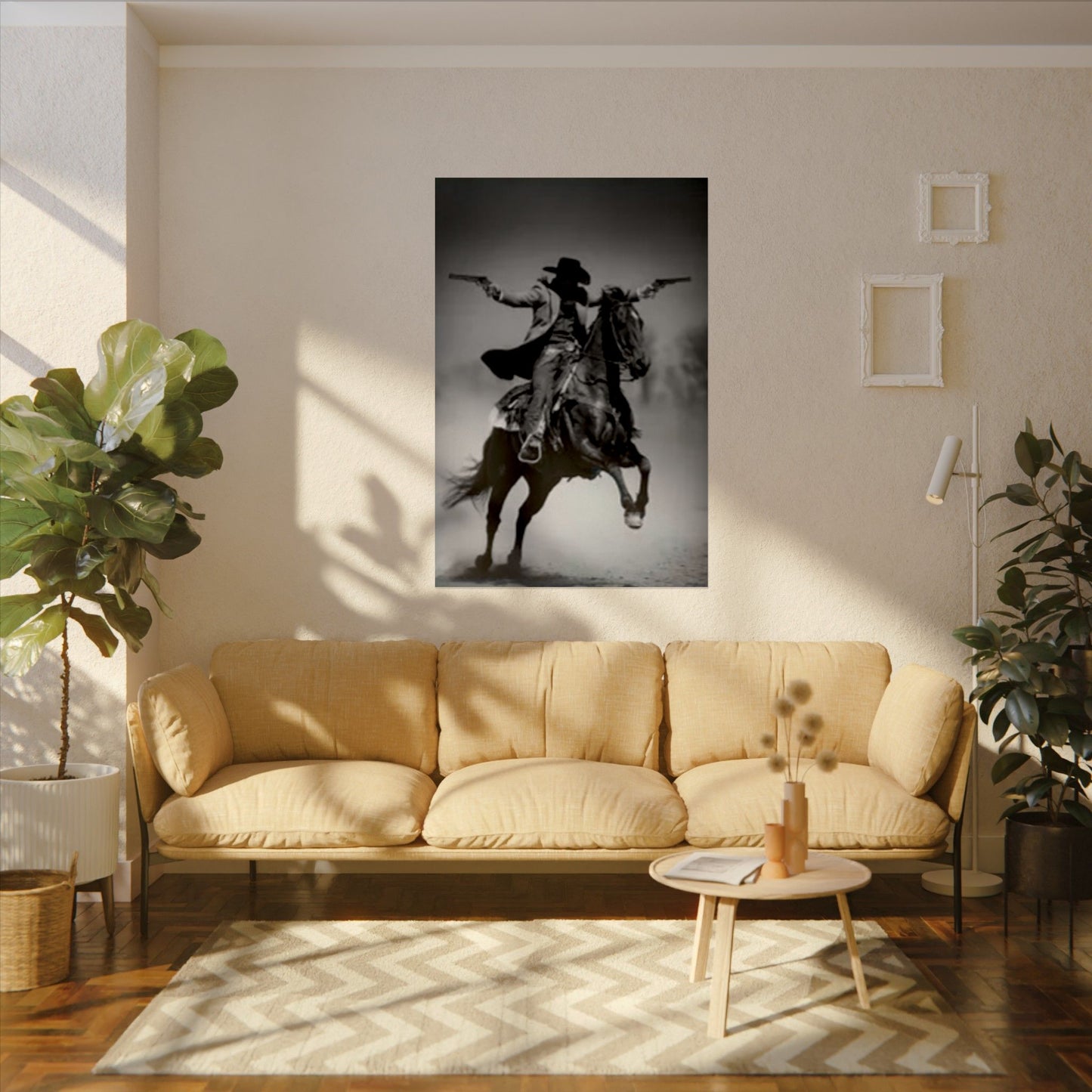 Smoke & Spurs – Western Textured Watercolor Matte Posters