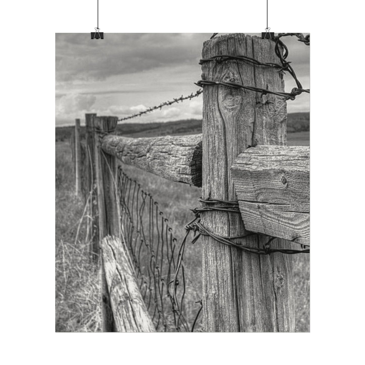 What Lies Between Frontiers– Western Textured Watercolor Matte Posters