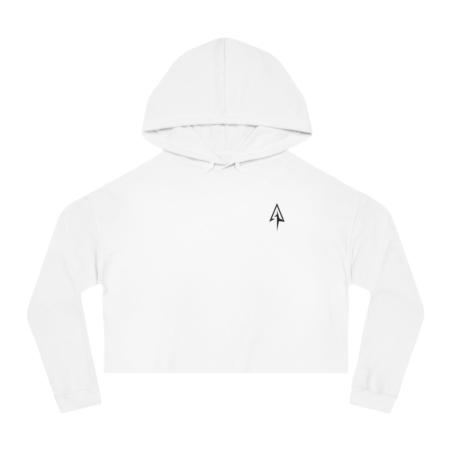 Arrow Ridge Black Arrow Trendy Women’s Cropped Hoodie, Casual Streetwear, Gift for Her, Summer Fashion, Cozy Layering