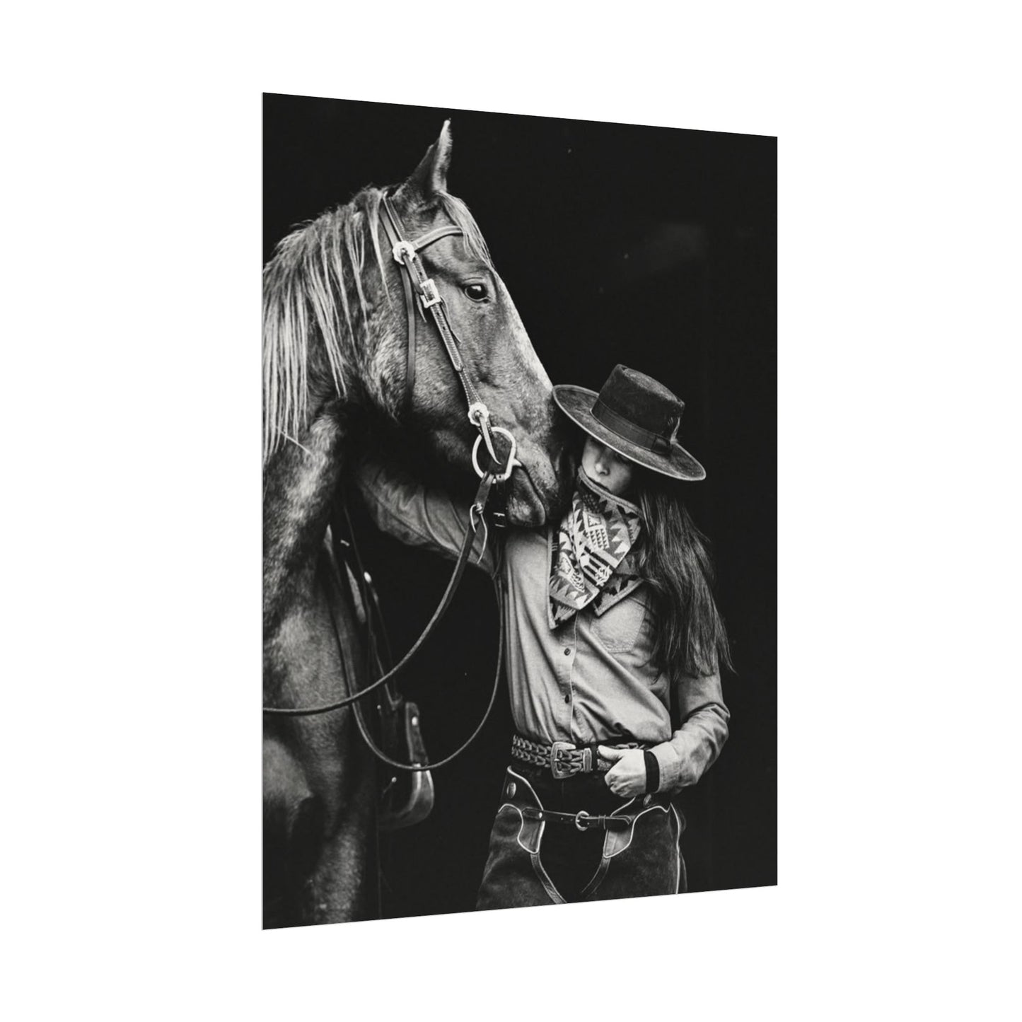 A Whisper Between Friends  – Western Textured Watercolor Matte Posters