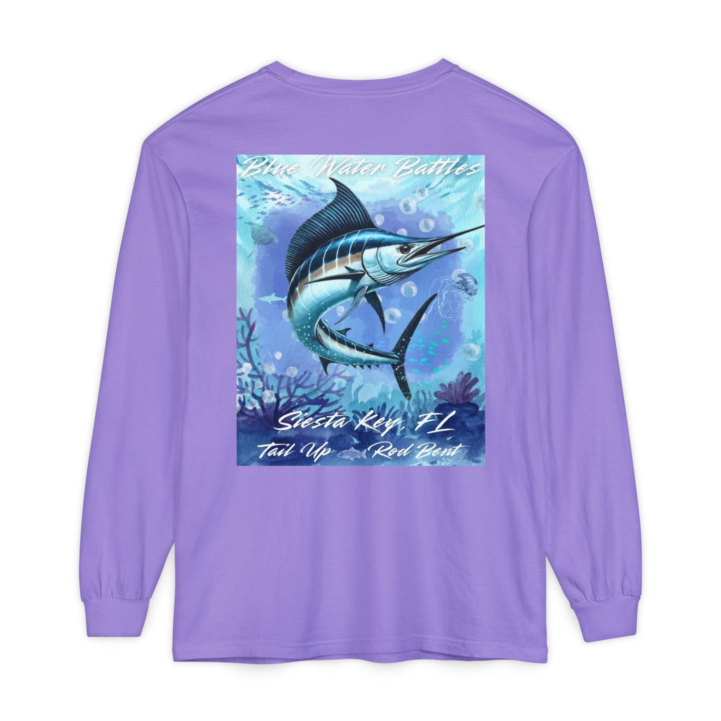 Deep Drift Seaside Fishing Long Sleeve T-Shirt, Ocean Adventure Apparel, Boat Trip Shirt, Coastal Style, Gift for Fishermen
