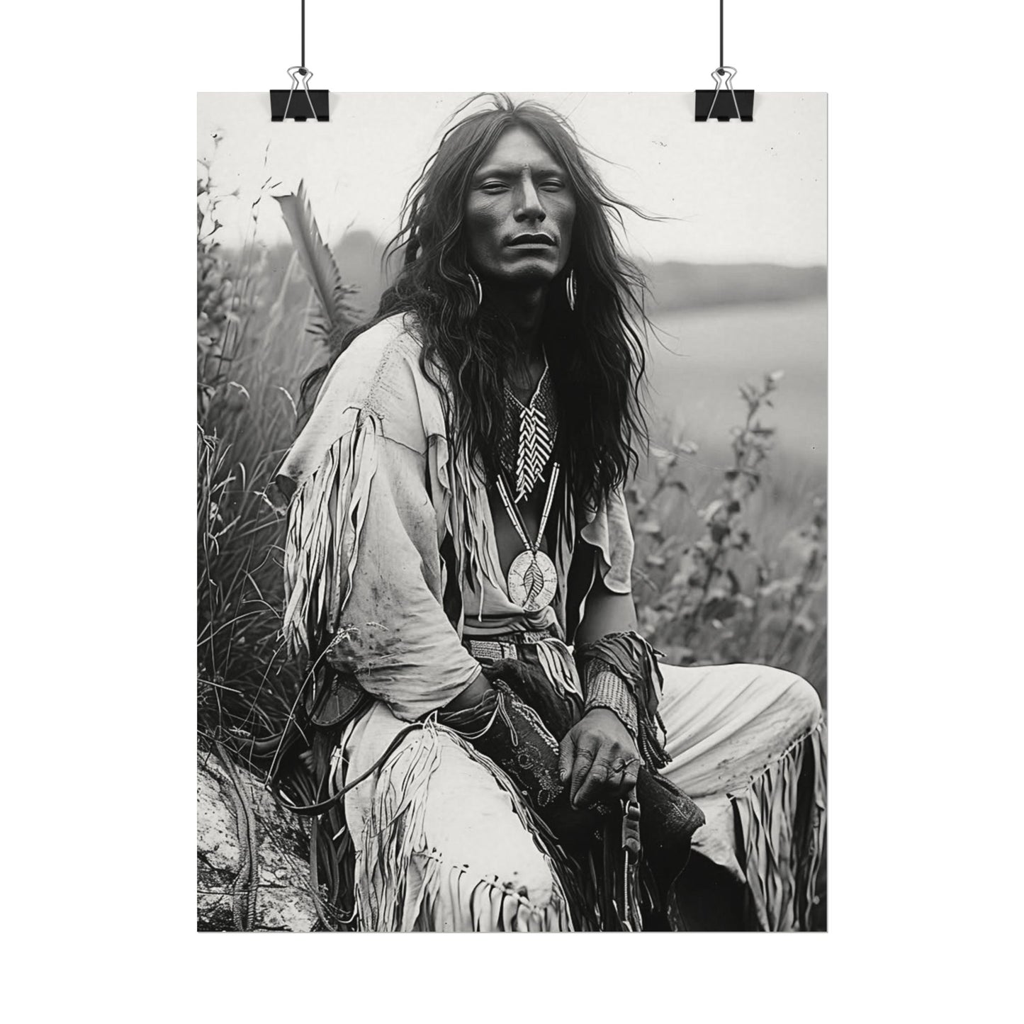 Mother Earths Guardian – Western Textured Watercolor Matte Posters