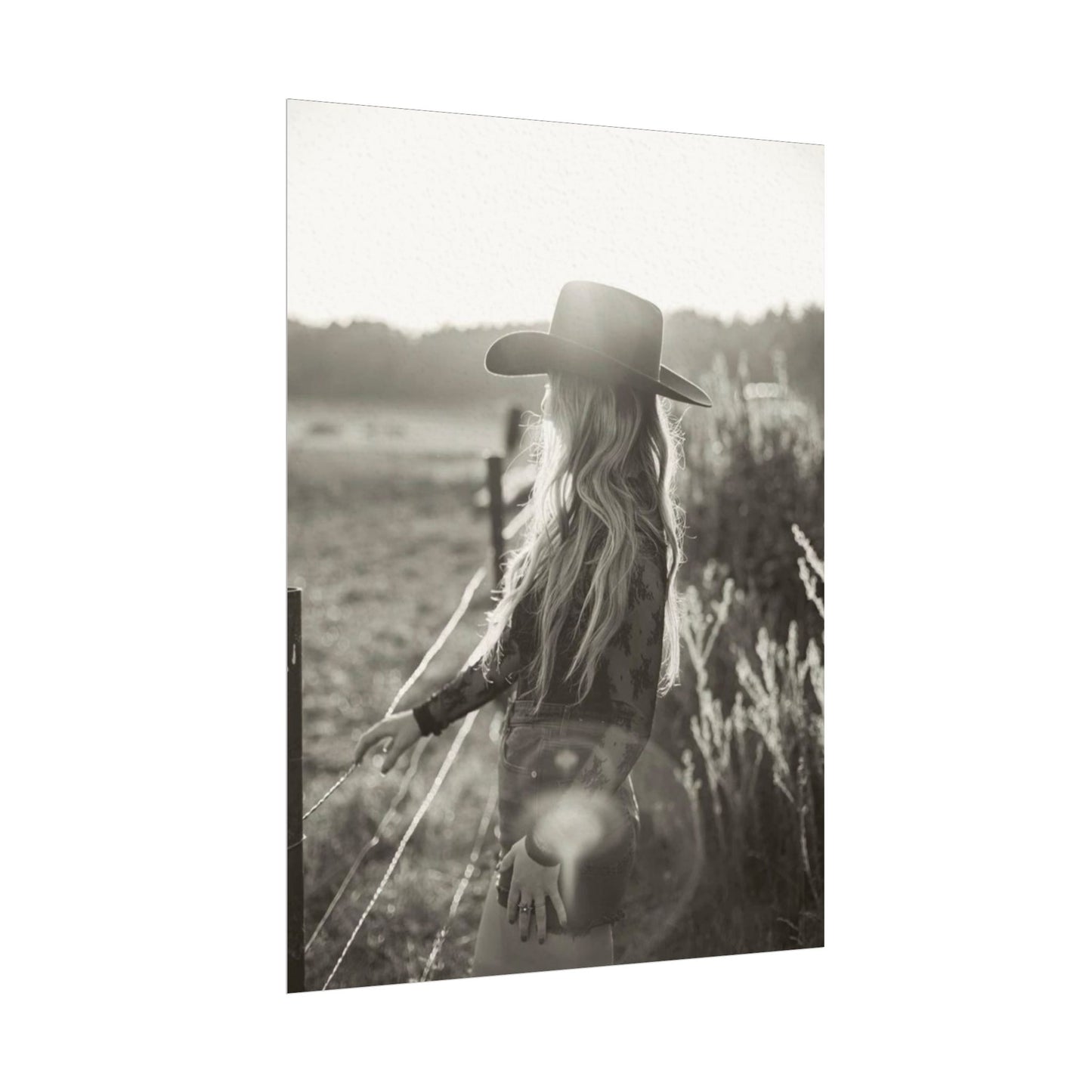 Mornings Gaze– Western Textured Watercolor Matte Posters