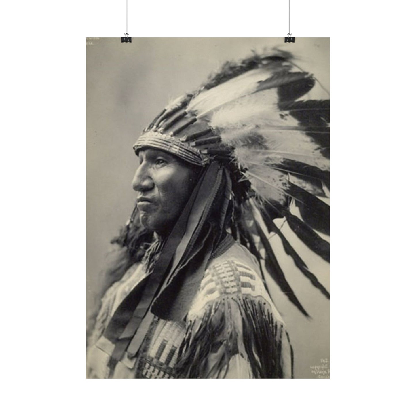 Black Rock Sioux – Western Textured Watercolor Matte Posters