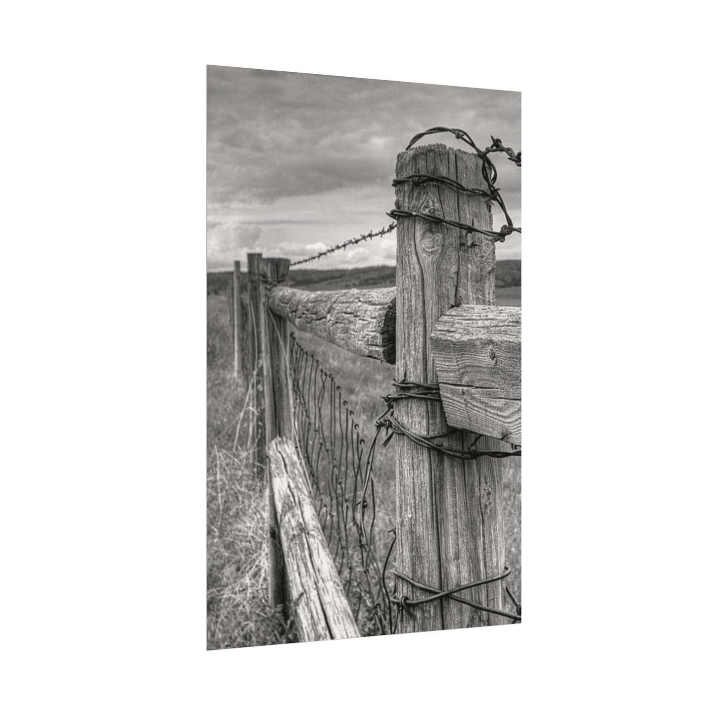 What Lies Between Frontiers– Western Textured Watercolor Matte Posters