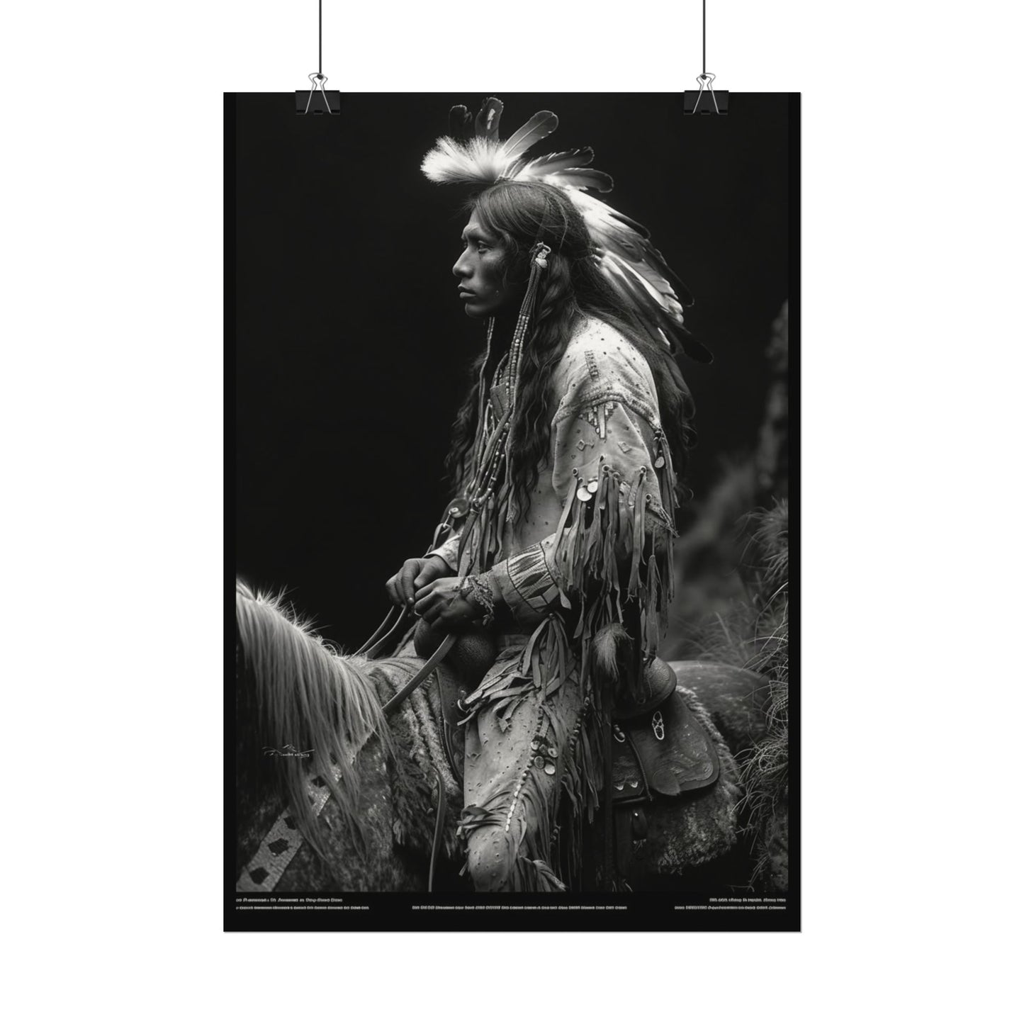 Ghost Rider – Western Textured Watercolor Matte Posters