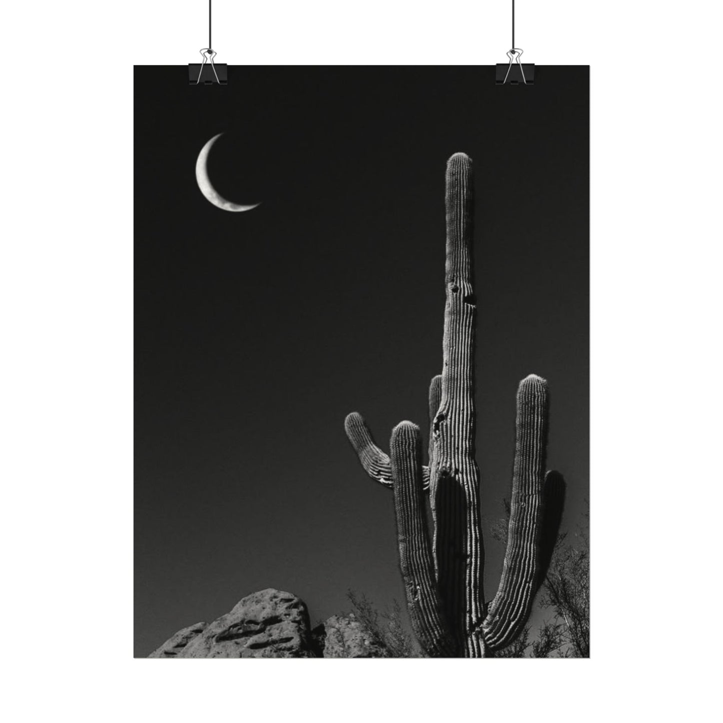 Desert Night Sky– Western Textured Watercolor Matte Posters