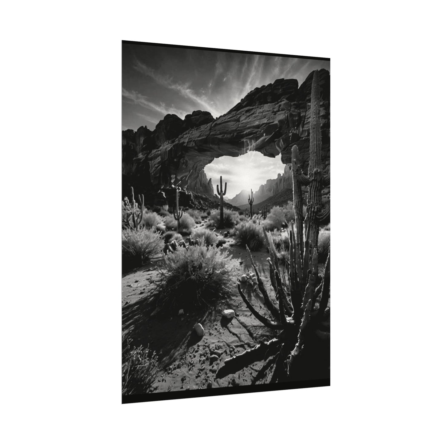 Desert Mornings – Western Textured Watercolor Matte Posters