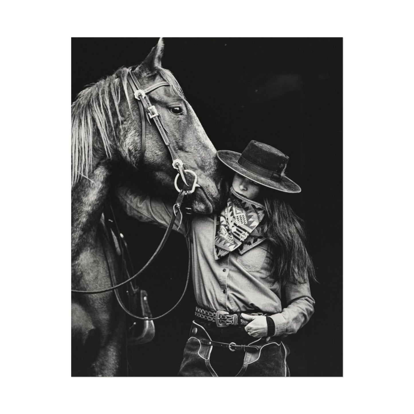 A Whisper Between Friends  – Western Textured Watercolor Matte Posters