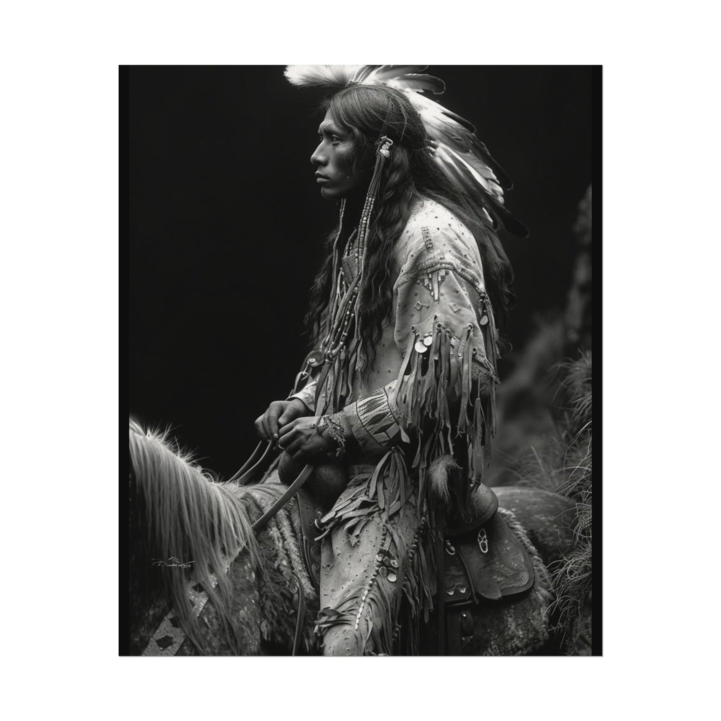 Ghost Rider – Western Textured Watercolor Matte Posters