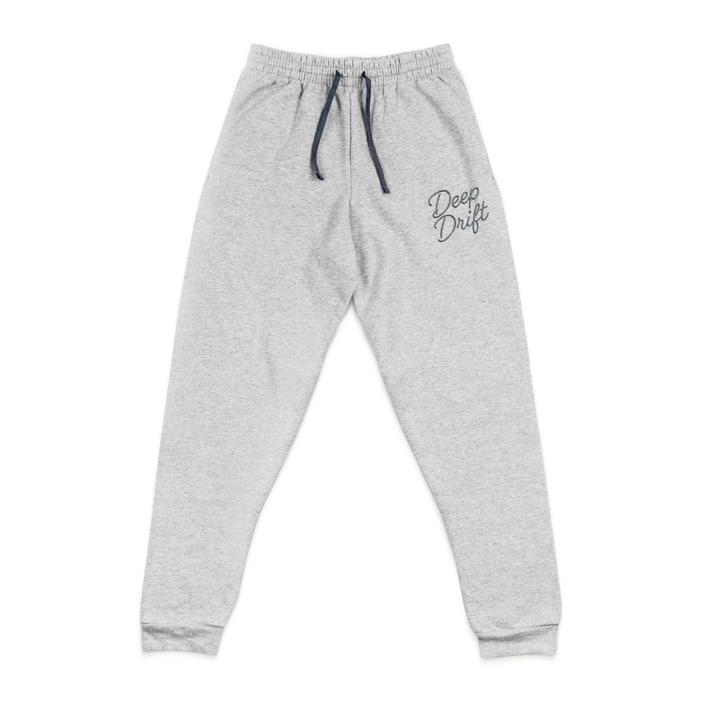 Deep Drift Embroidered 'Bone Daddy' Grey Joggers — Casual Comfort Sweatpants