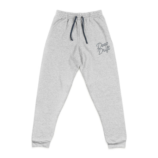 Deep Drift Embroidered 'Bone Daddy' Grey Joggers — Casual Comfort Sweatpants