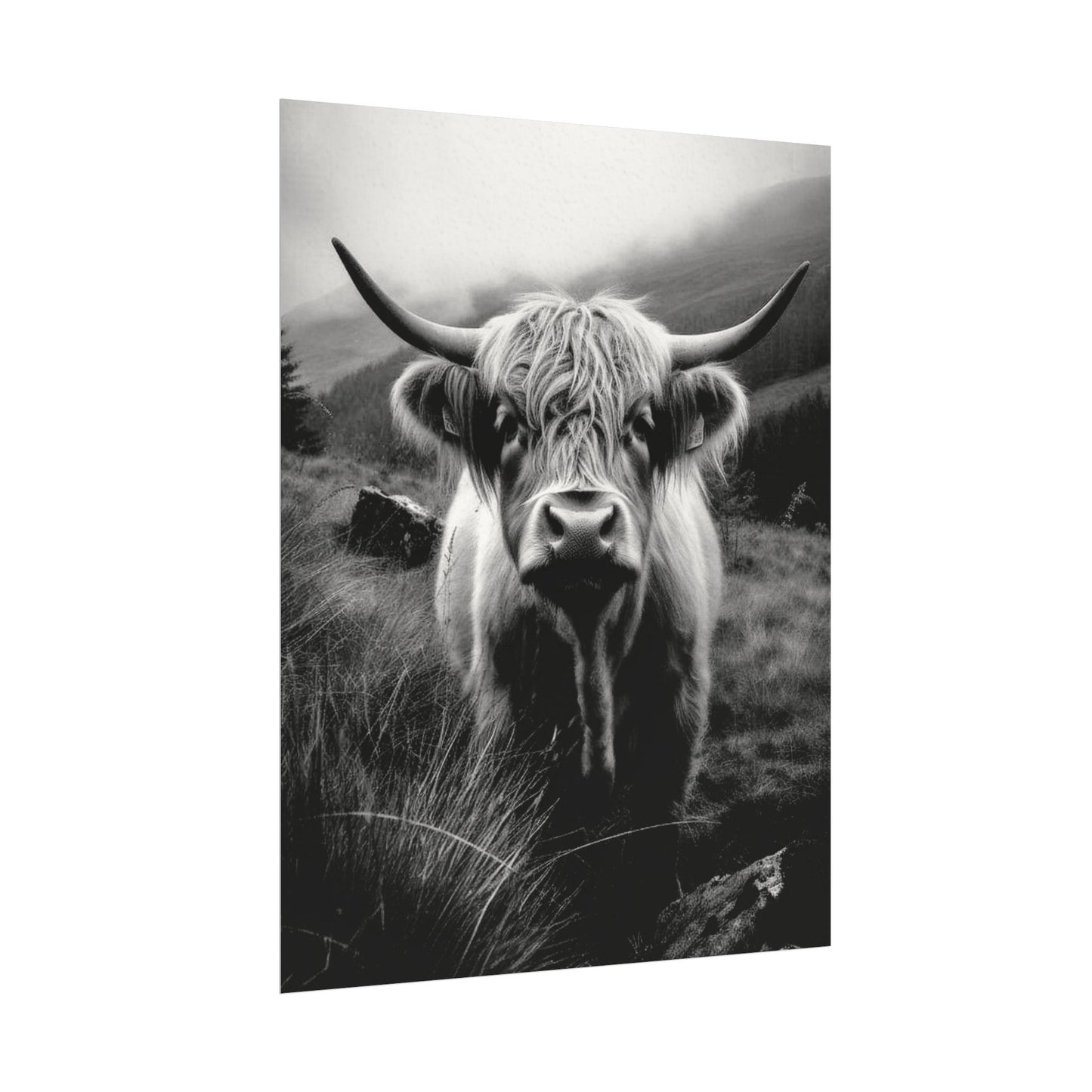 The Horned Guard – Western Textured Watercolor Matte Posters
