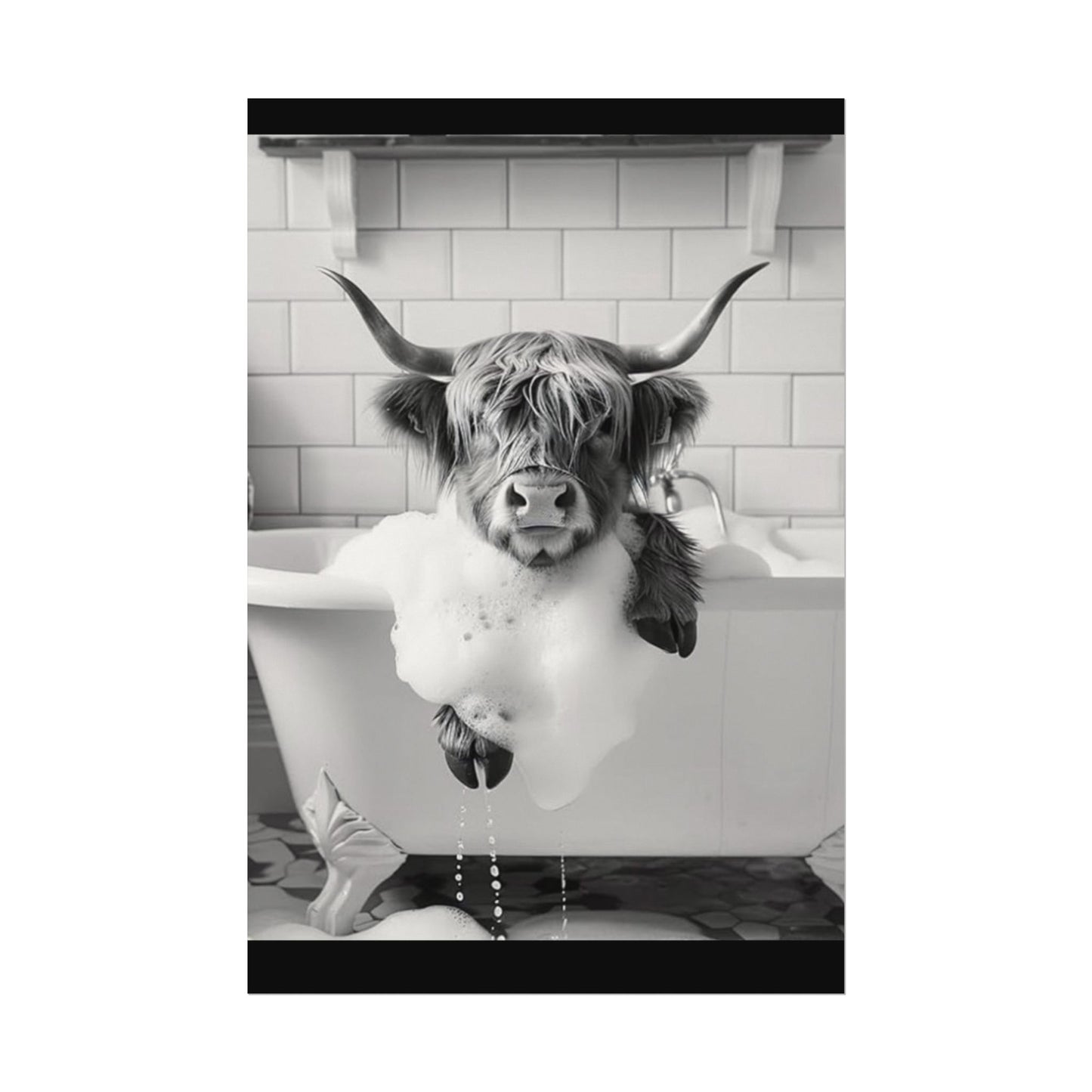 Hoofs & Suds – Western Textured Watercolor Matte Posters