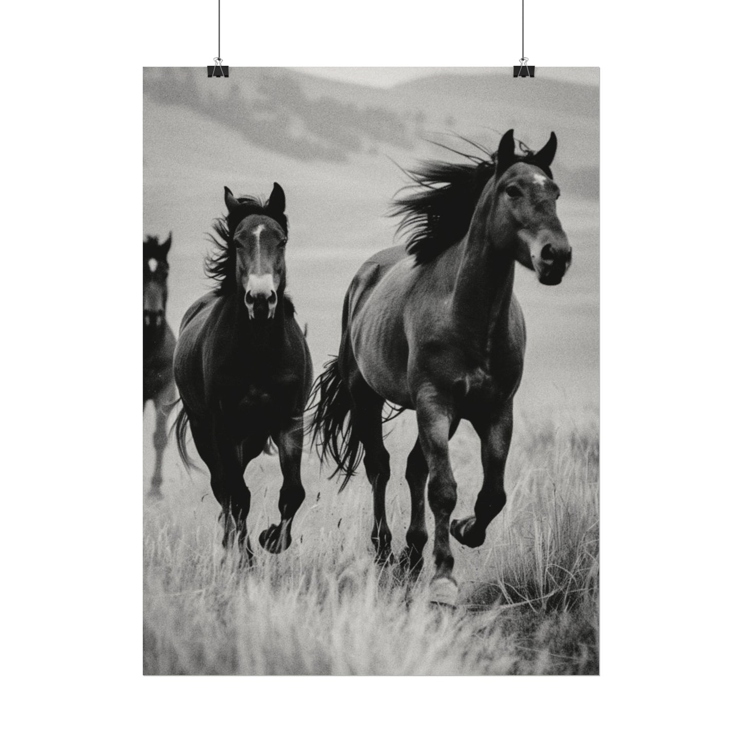 Running With Focus – Western Textured Watercolor Matte Posters