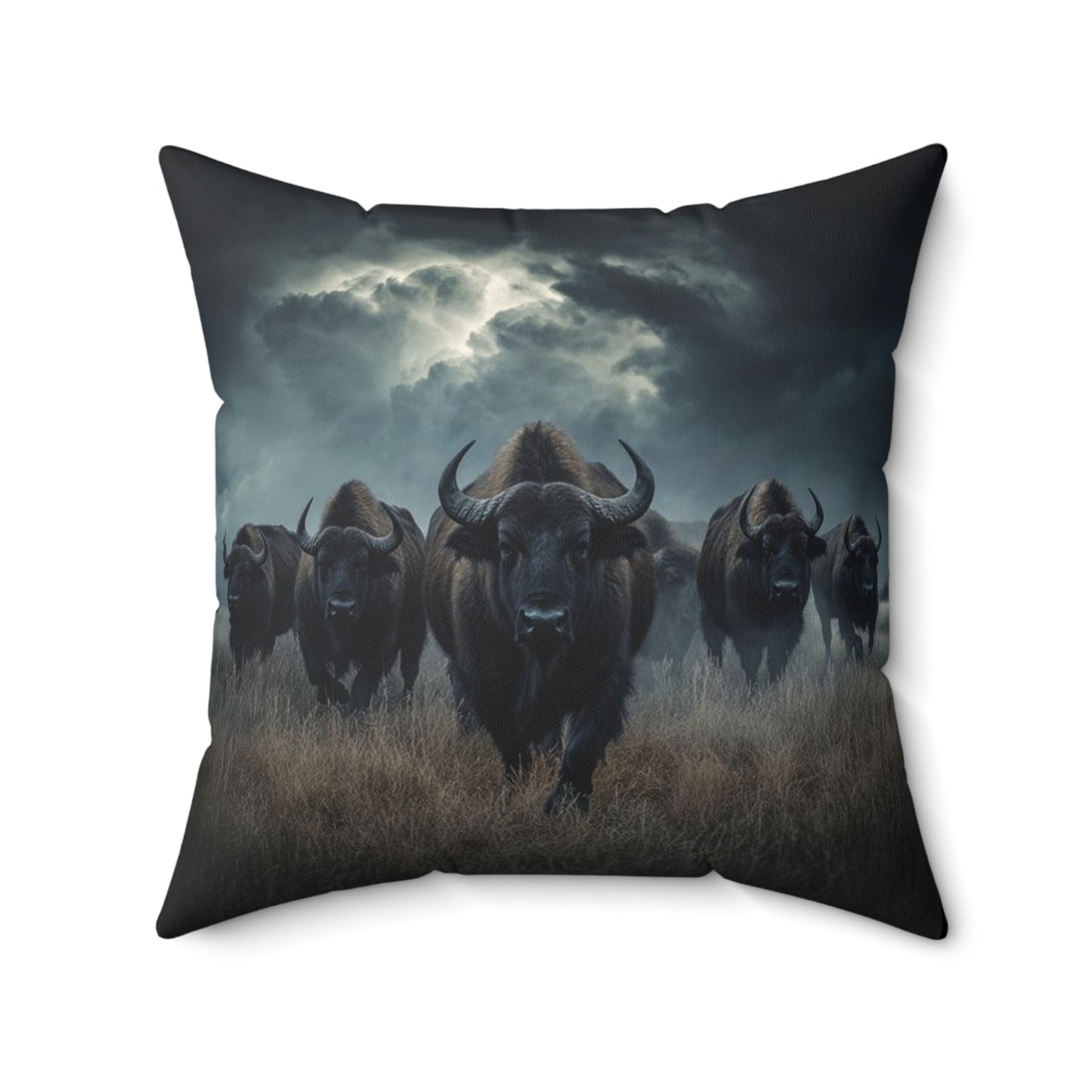 2 in 1 Bison Faux Suede Pillow, Cozy Home Decor, Motivational Cushion, Bohemian Bedroom Accessory, Unique Gift Idea