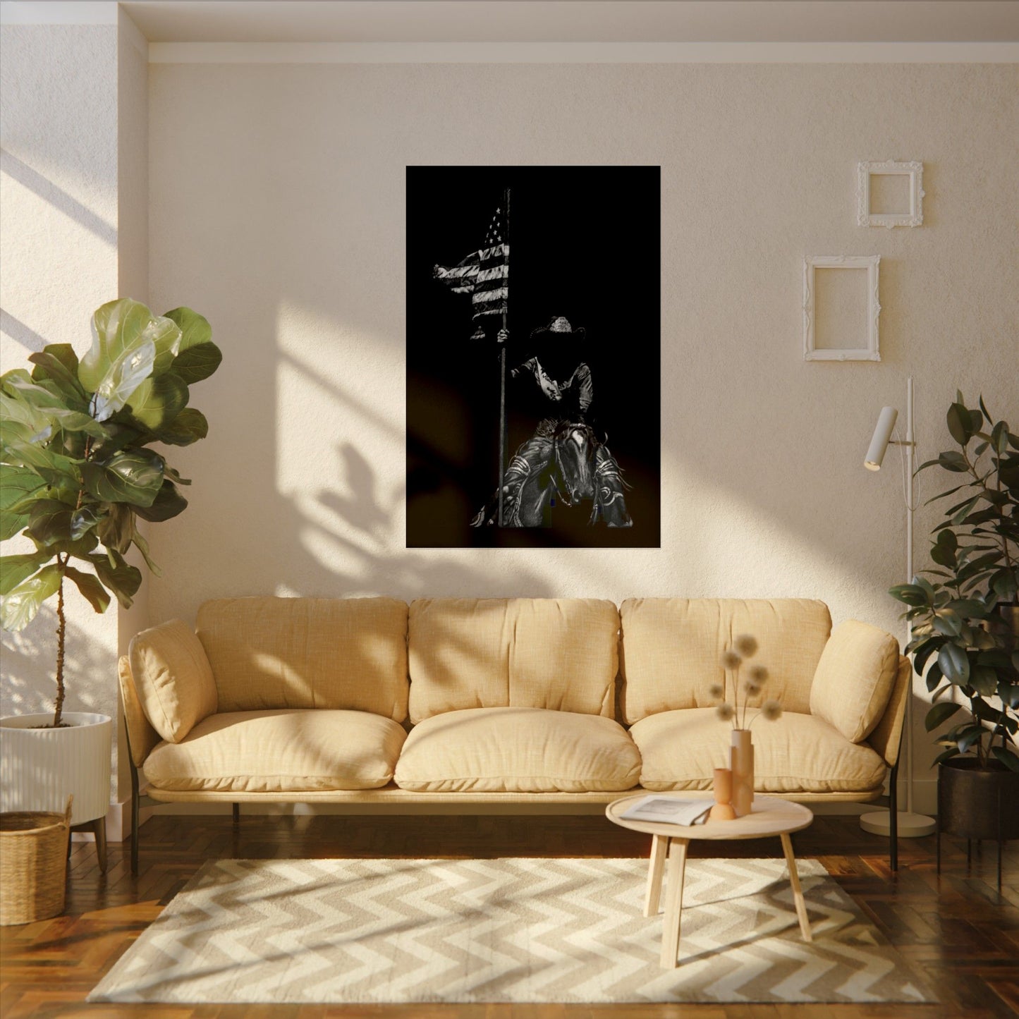 Star Spangled Elegance – Western Textured Watercolor Matte Posters