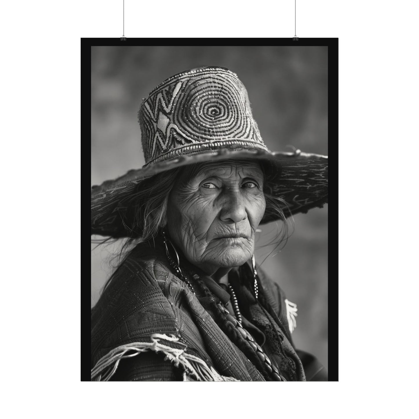 Eyes Of The Ancestors – Western Textured Watercolor Matte Posters