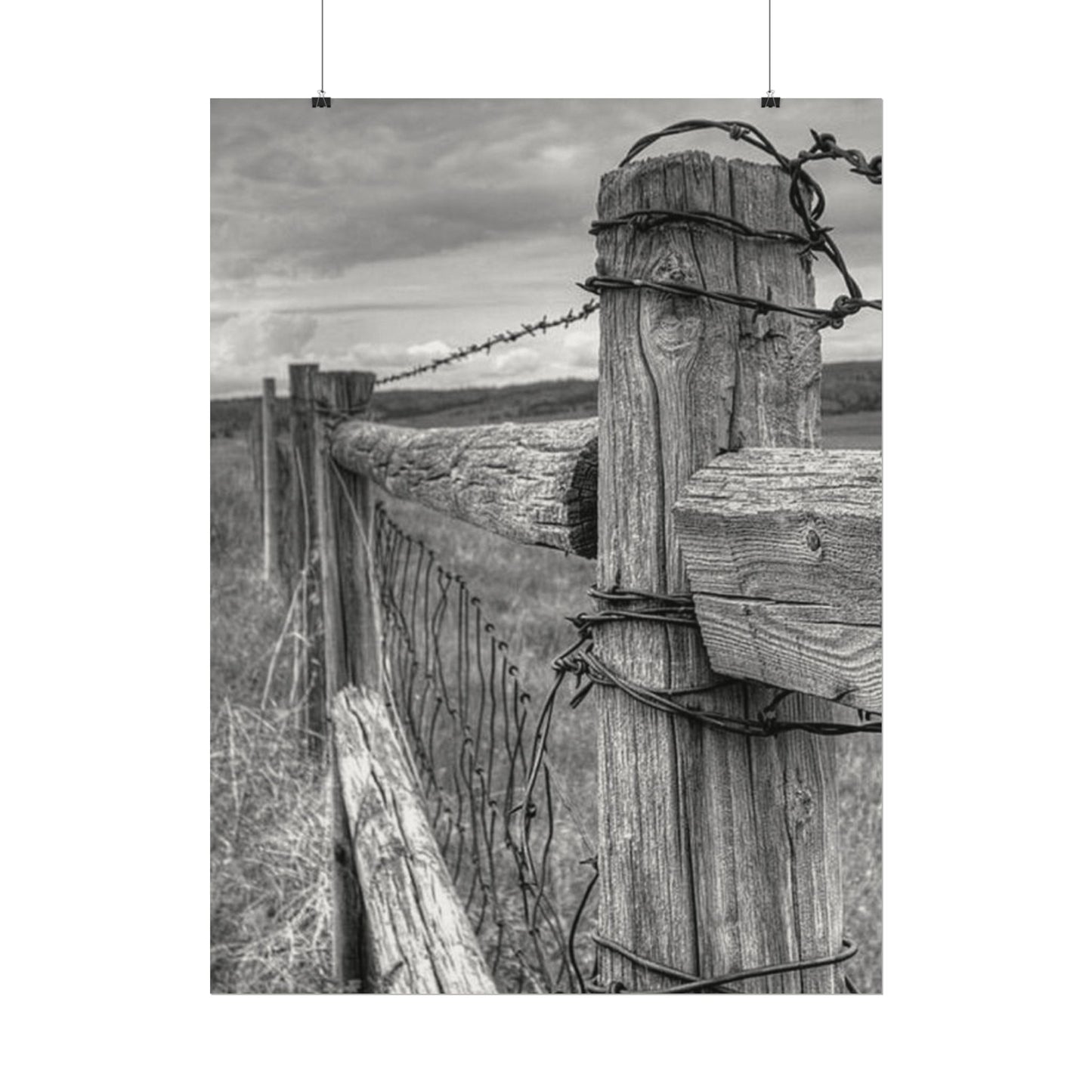 What Lies Between Frontiers– Western Textured Watercolor Matte Posters