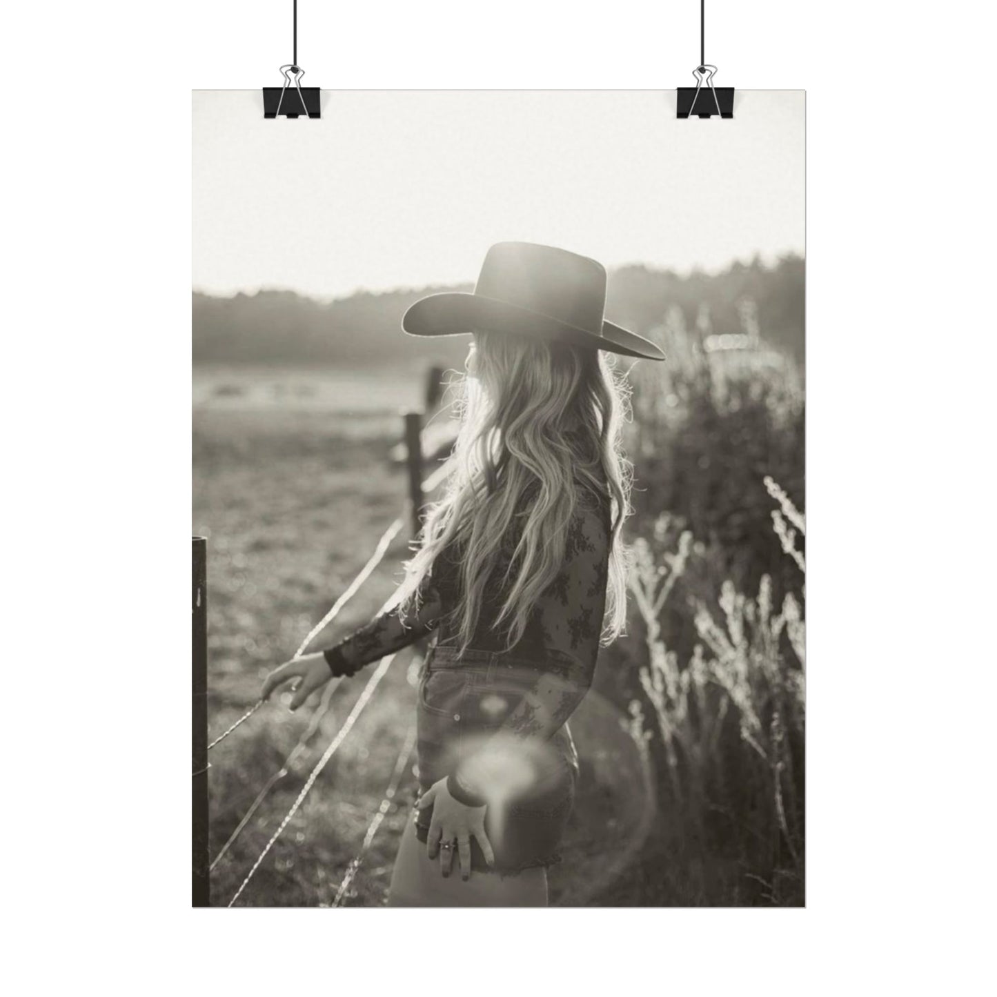 Mornings Gaze– Western Textured Watercolor Matte Posters