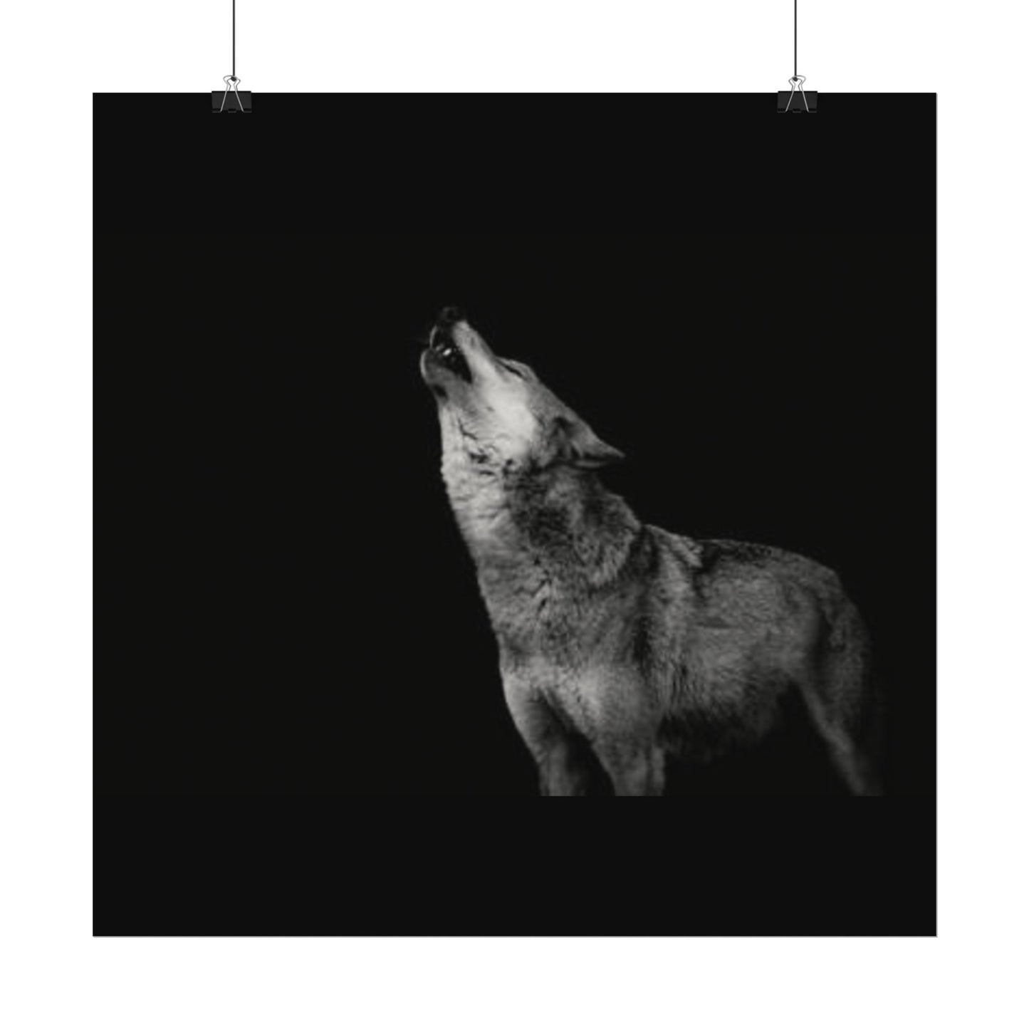 Howling At The Moon– Western Textured Watercolor Matte Posters