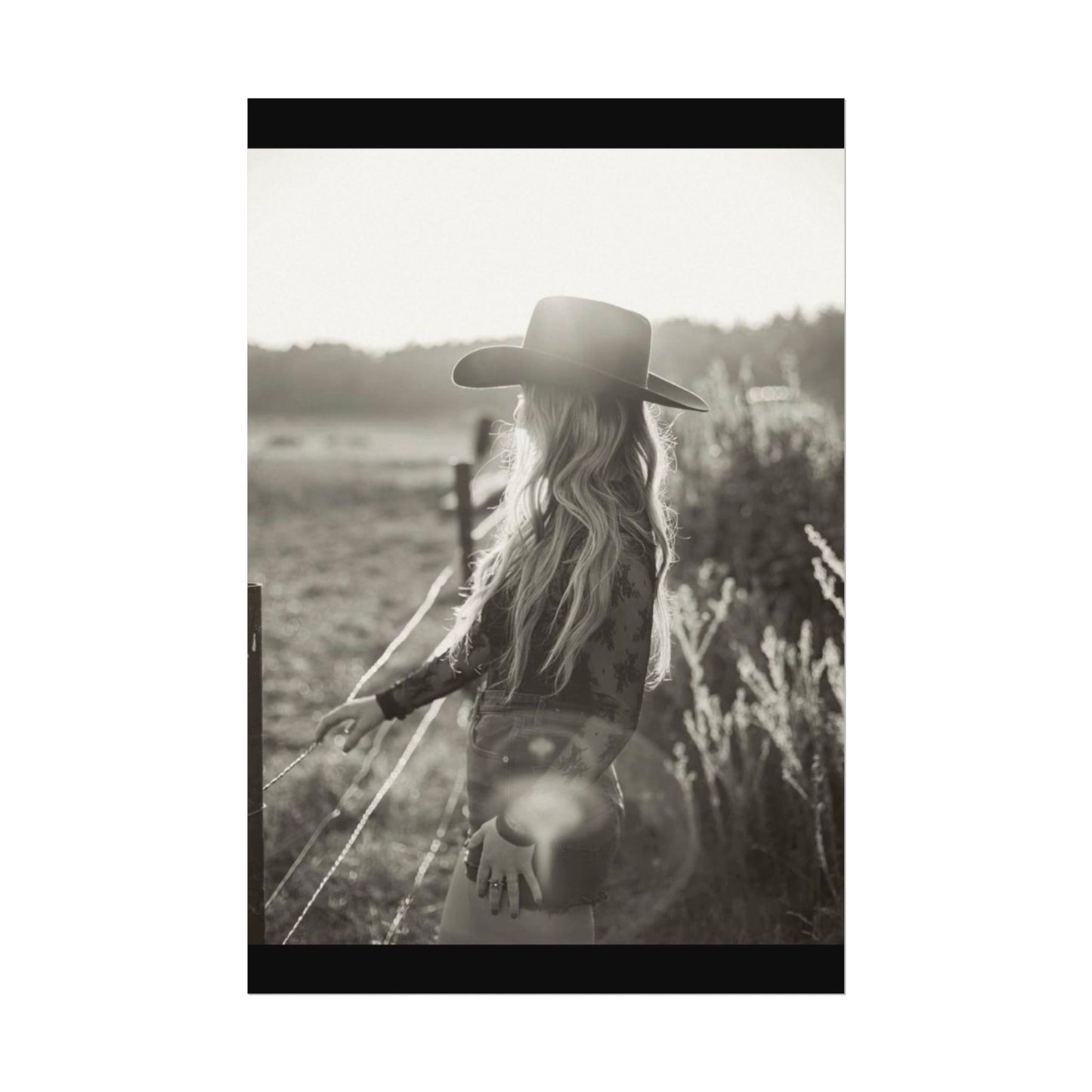 Mornings Gaze– Western Textured Watercolor Matte Posters