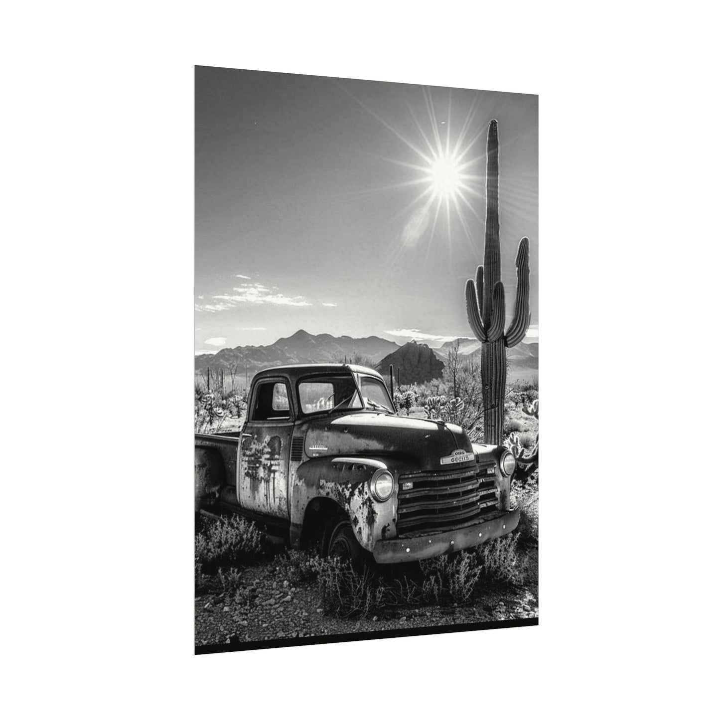 Deserted Wasteland – Western Textured Watercolor Matte Posters