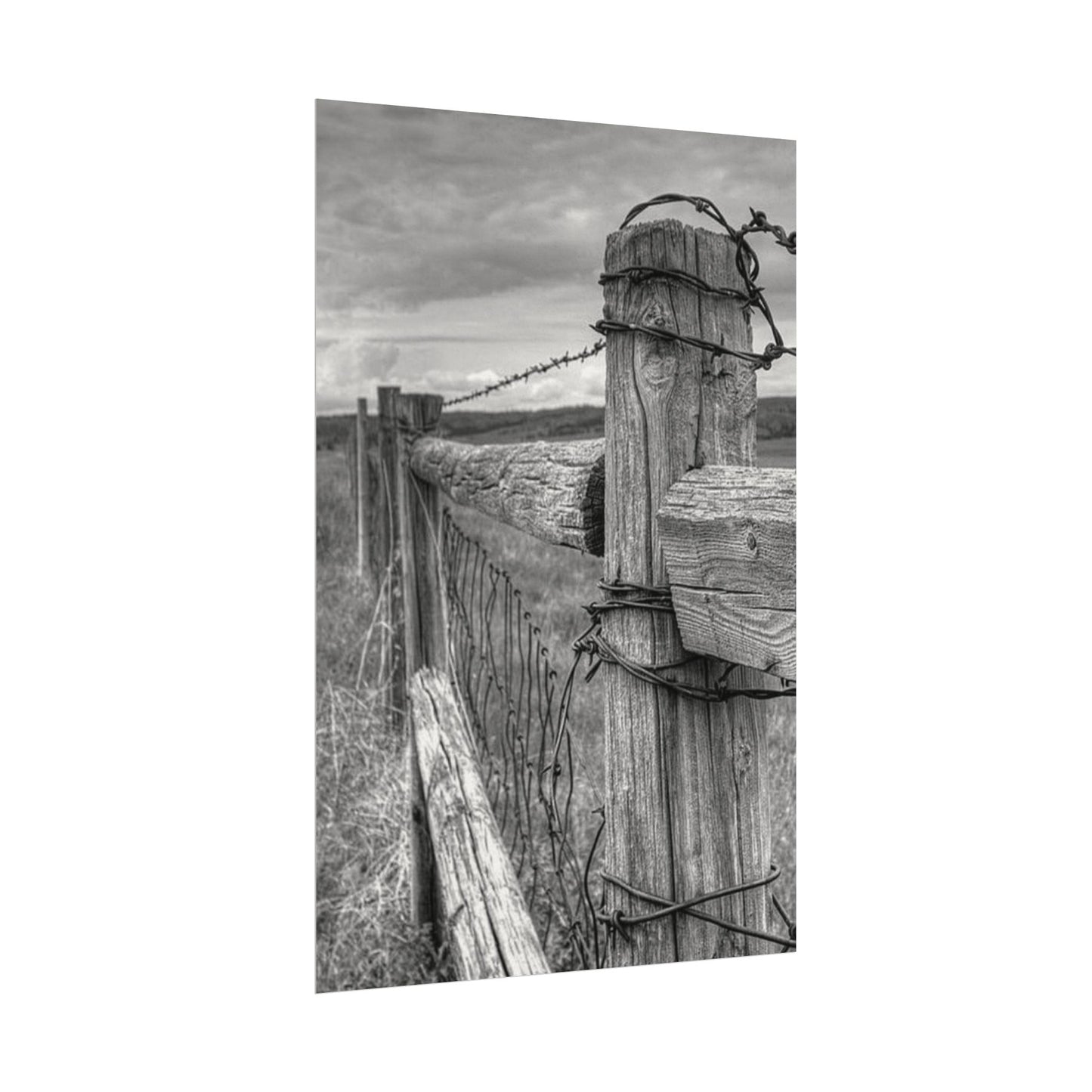 What Lies Between Frontiers– Western Textured Watercolor Matte Posters