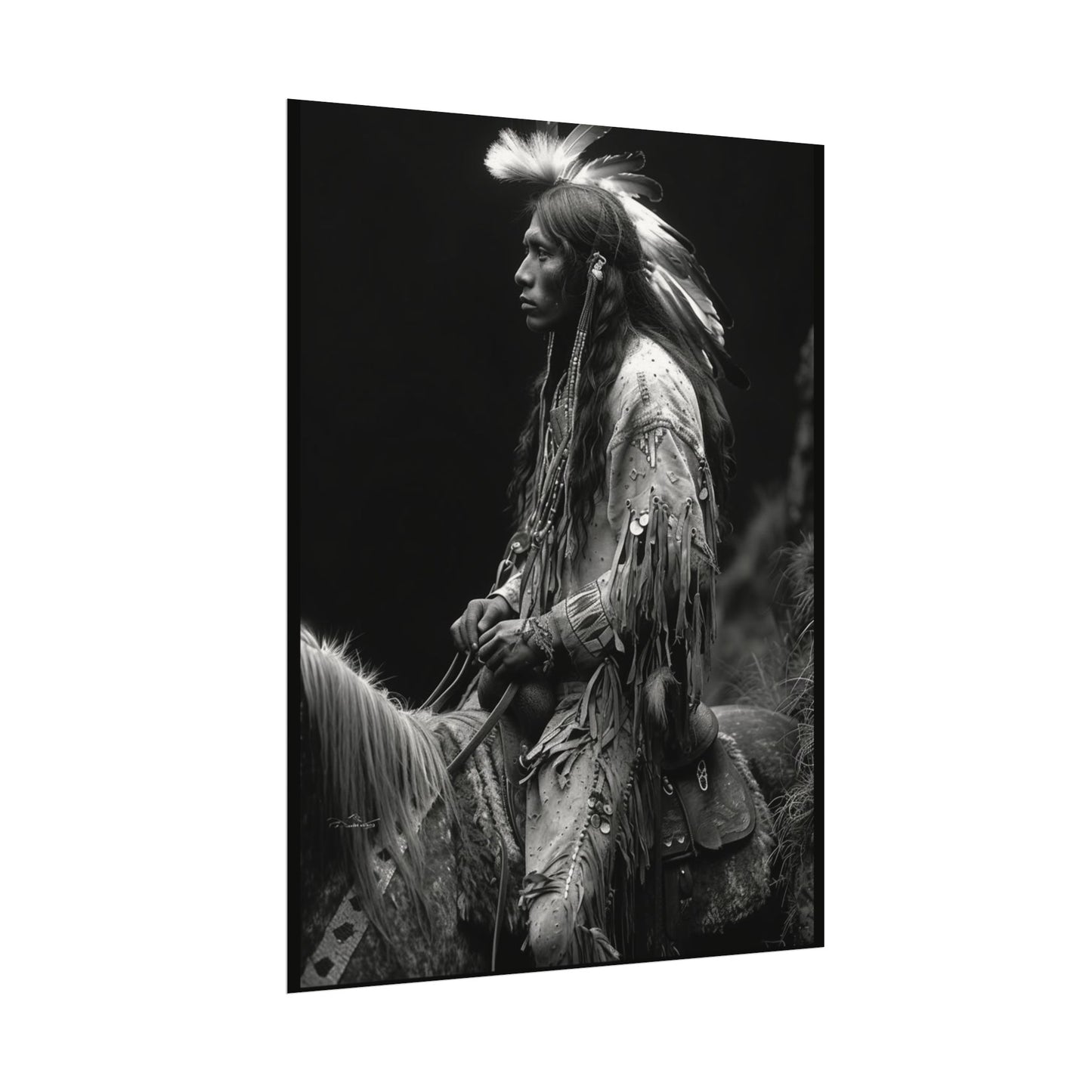 Ghost Rider – Western Textured Watercolor Matte Posters