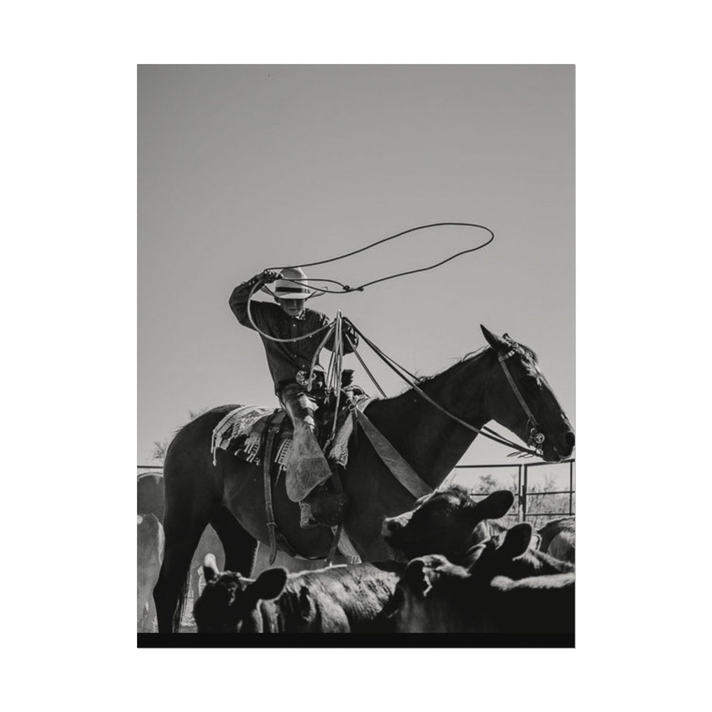 Cowboy Up – Western Textured Watercolor Matte Posters