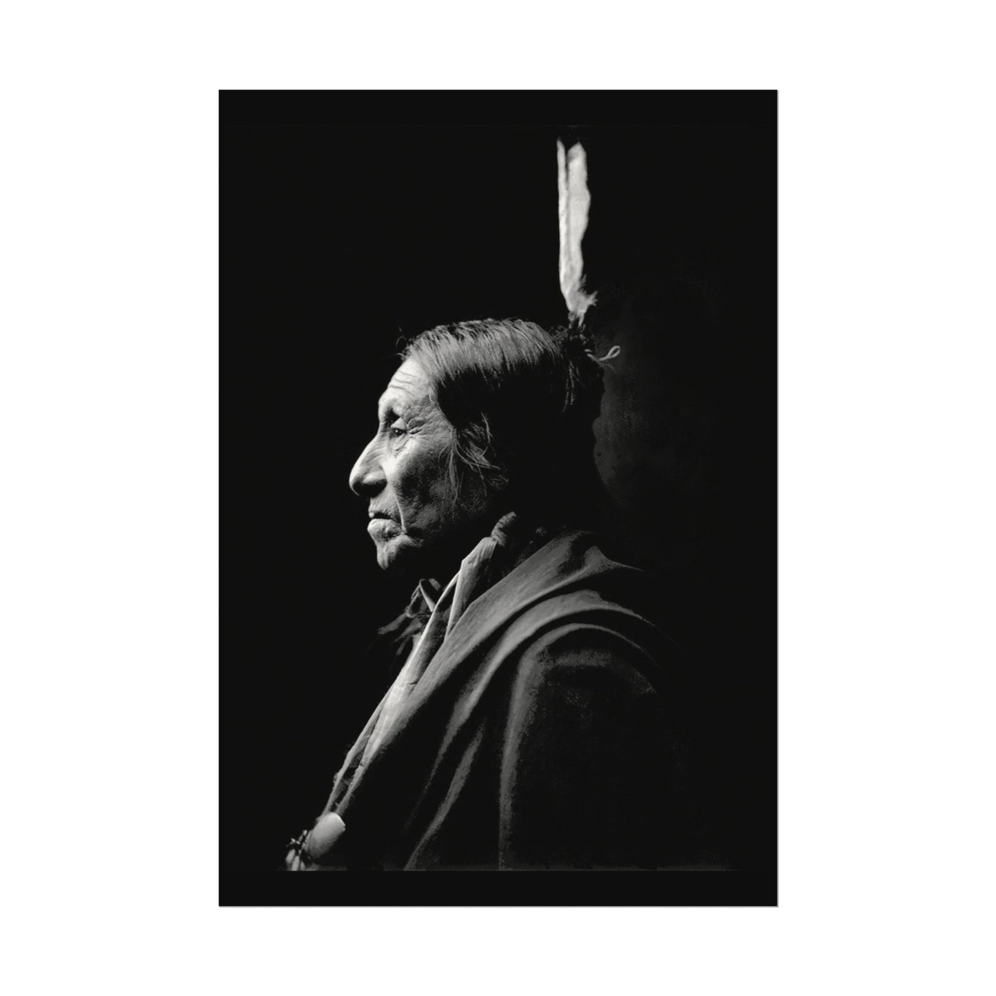 Silent Wisdom – Western Textured Watercolor Matte Posters