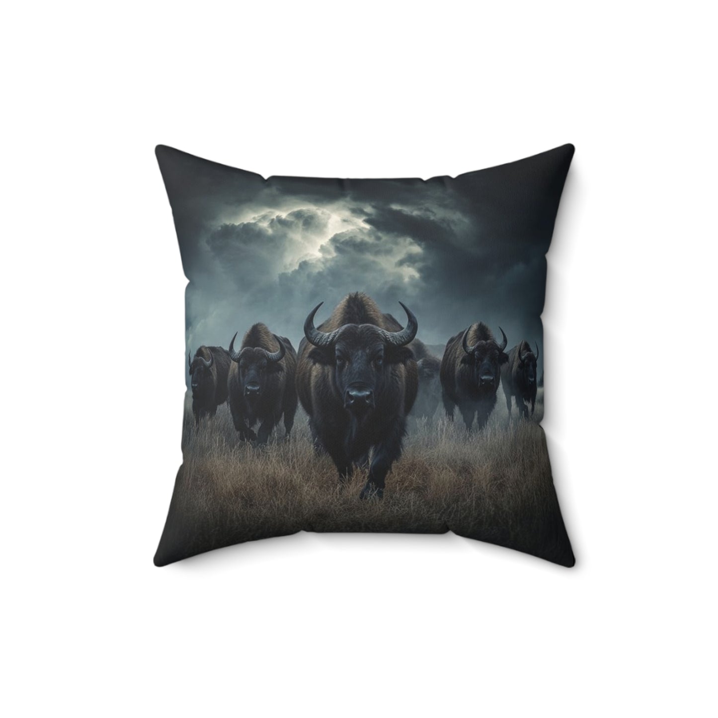 2 in 1 Bison Faux Suede Pillow, Cozy Home Decor, Motivational Cushion, Bohemian Bedroom Accessory, Unique Gift Idea