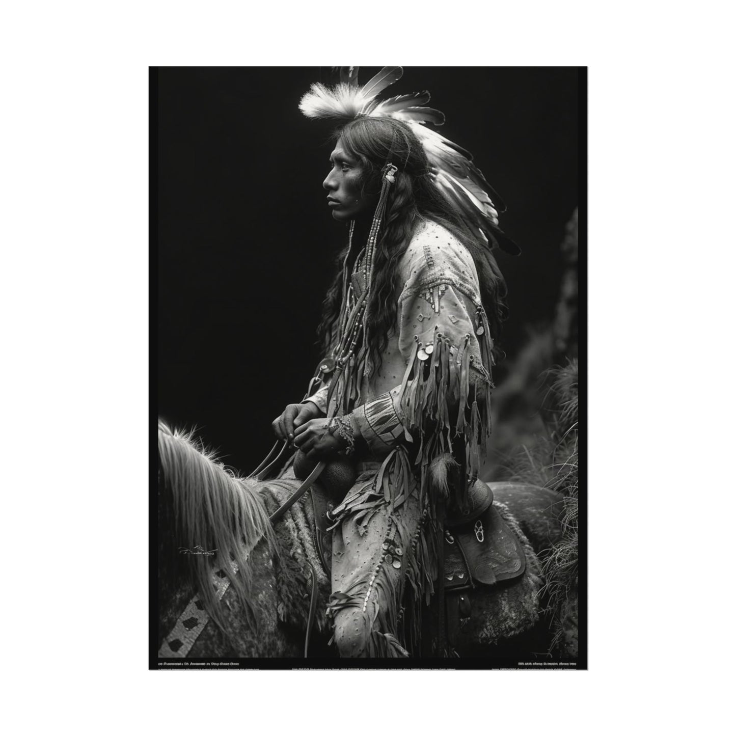 Ghost Rider – Western Textured Watercolor Matte Posters