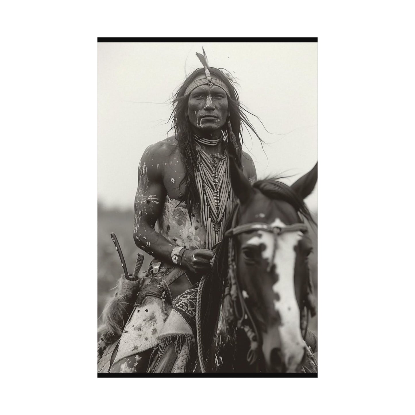 Spirit In The Saddle– Western Textured Watercolor Matte Posters