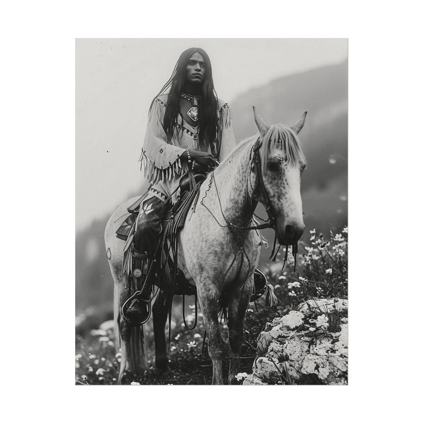 Ancestors Horizon – Western Textured Watercolor Matte Posters