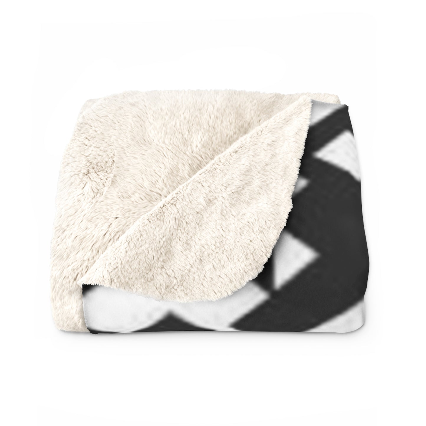 Sioux Sherpa Fleece Blanket - Modern Tribal Design, Perfect for Home Decor, Gift for Him/Her, Winter Warmth, Beach Blanket