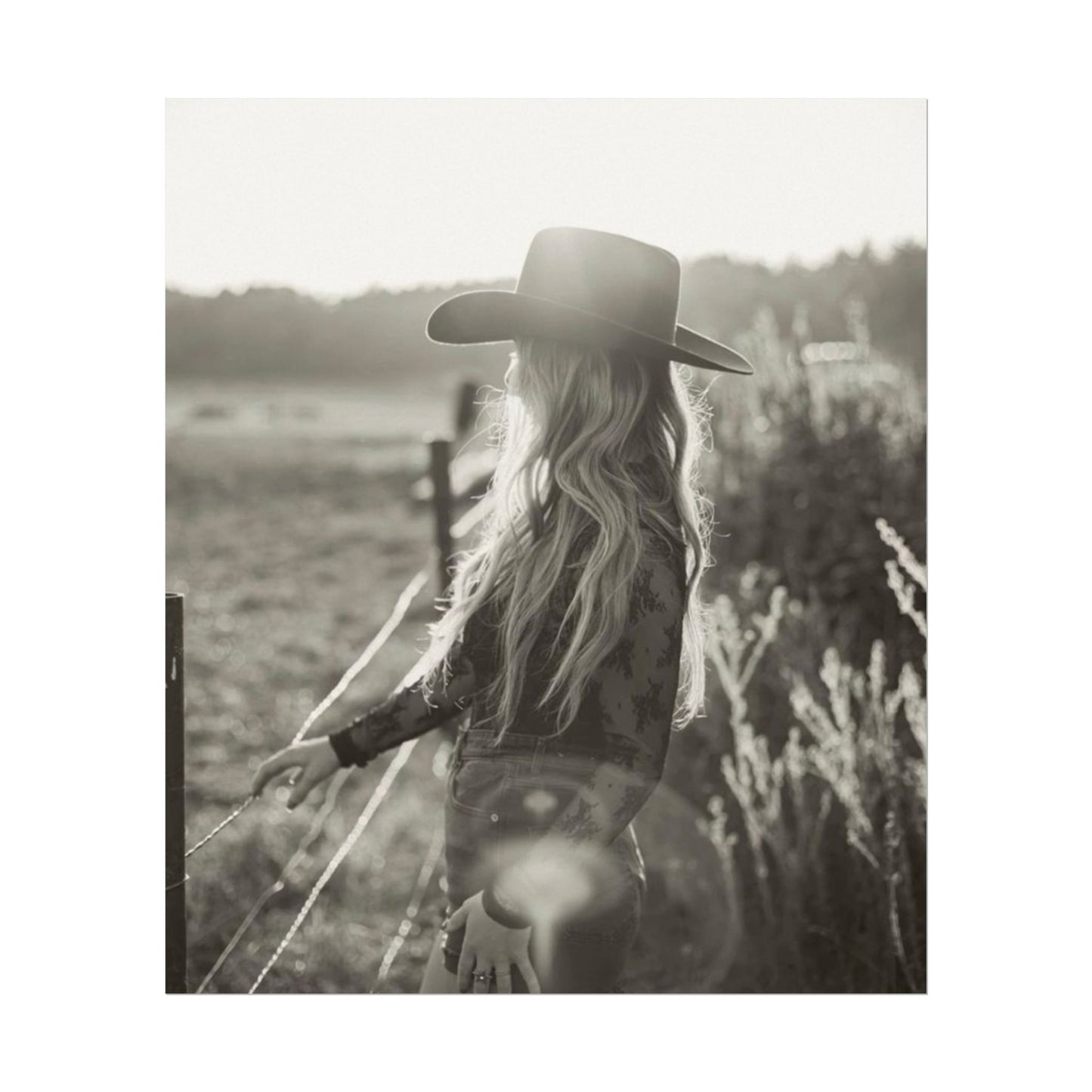 Mornings Gaze– Western Textured Watercolor Matte Posters