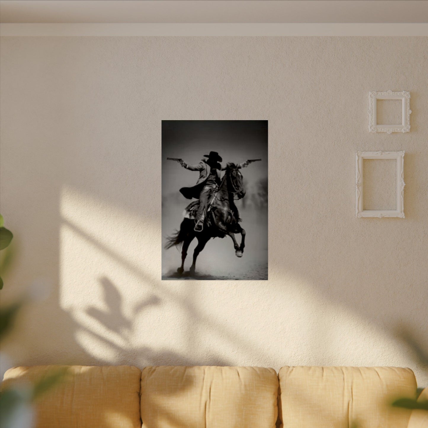 Smoke & Spurs – Western Textured Watercolor Matte Posters